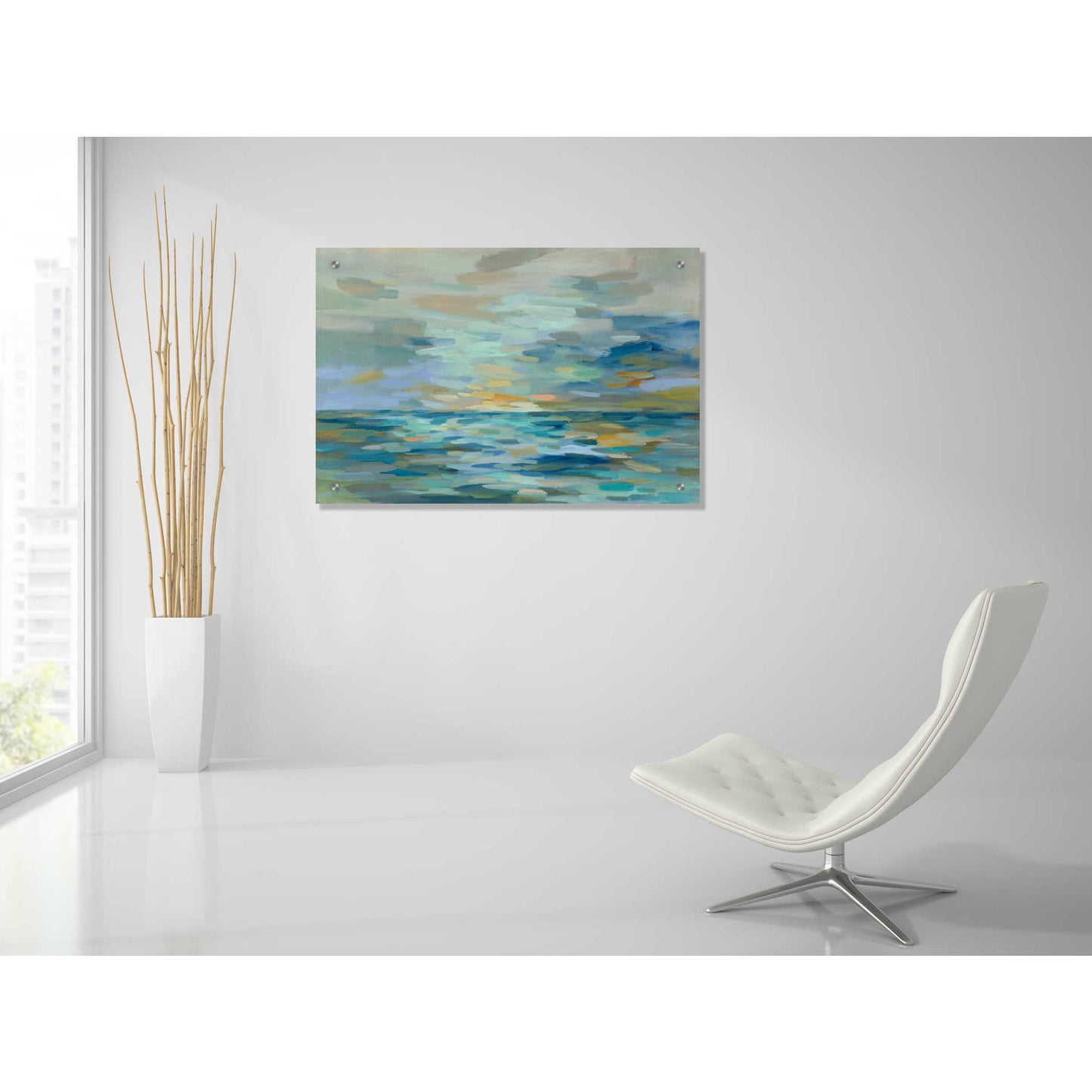 Epic Art 'Pastel Blue Sea' by Silvia Vassileva, Acrylic Glass Wall Art,36x24