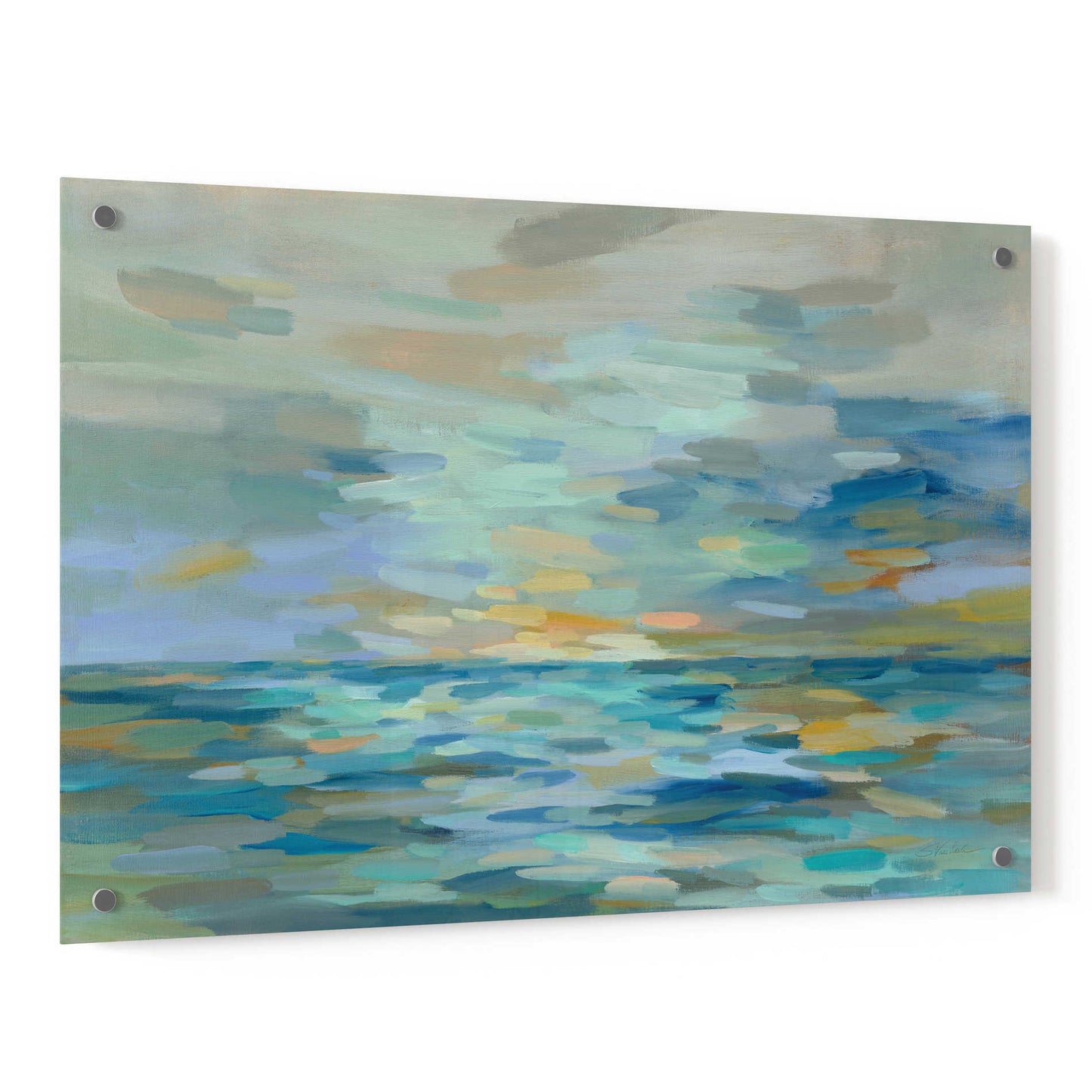 Epic Art 'Pastel Blue Sea' by Silvia Vassileva, Acrylic Glass Wall Art,36x24