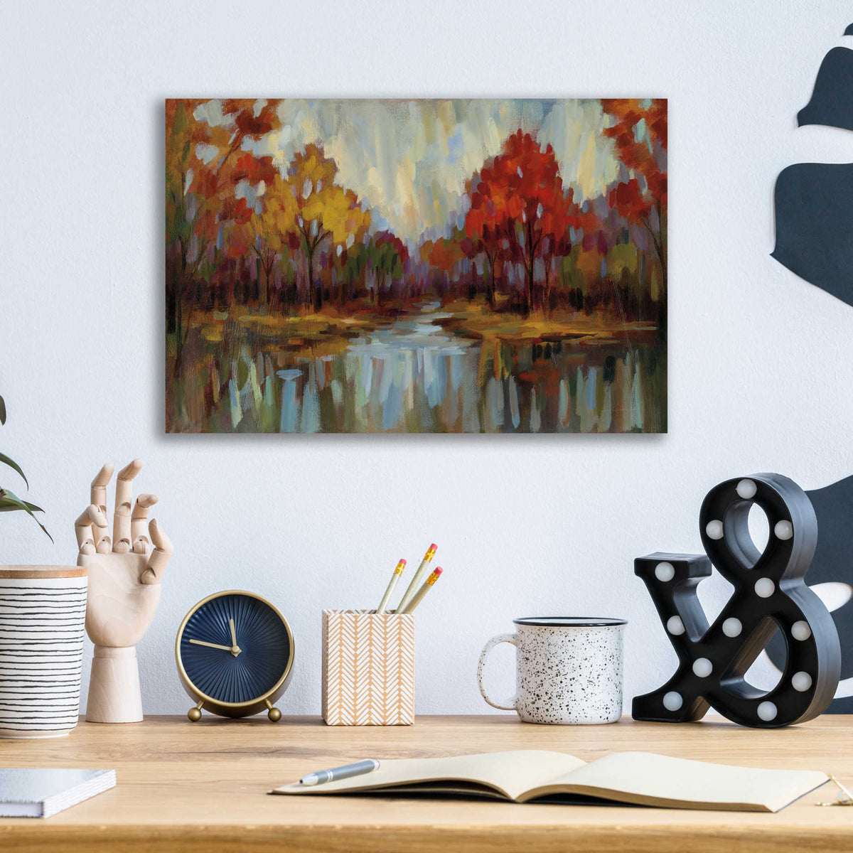 Epic Art 'Fall Aquarelle' by Silvia Vassileva, Acrylic Glass Wall Art,16x12