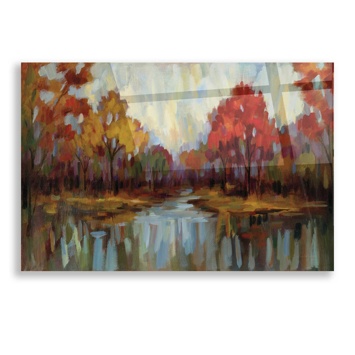 Epic Art 'Fall Aquarelle' by Silvia Vassileva, Acrylic Glass Wall Art