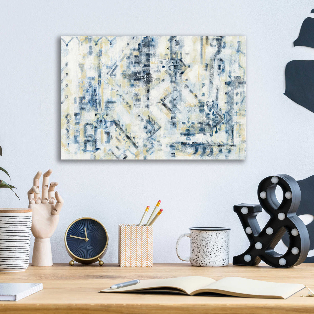 Epic Art 'Scattered Indigo' by Silvia Vassileva, Acrylic Glass Wall Art,16x12