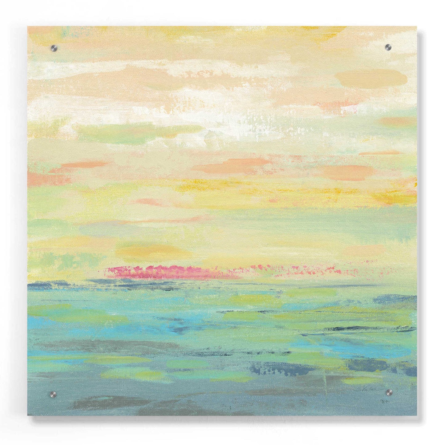 Epic Art 'Pink Clouds I' by Silvia Vassileva, Acrylic Glass Wall Art,24x24