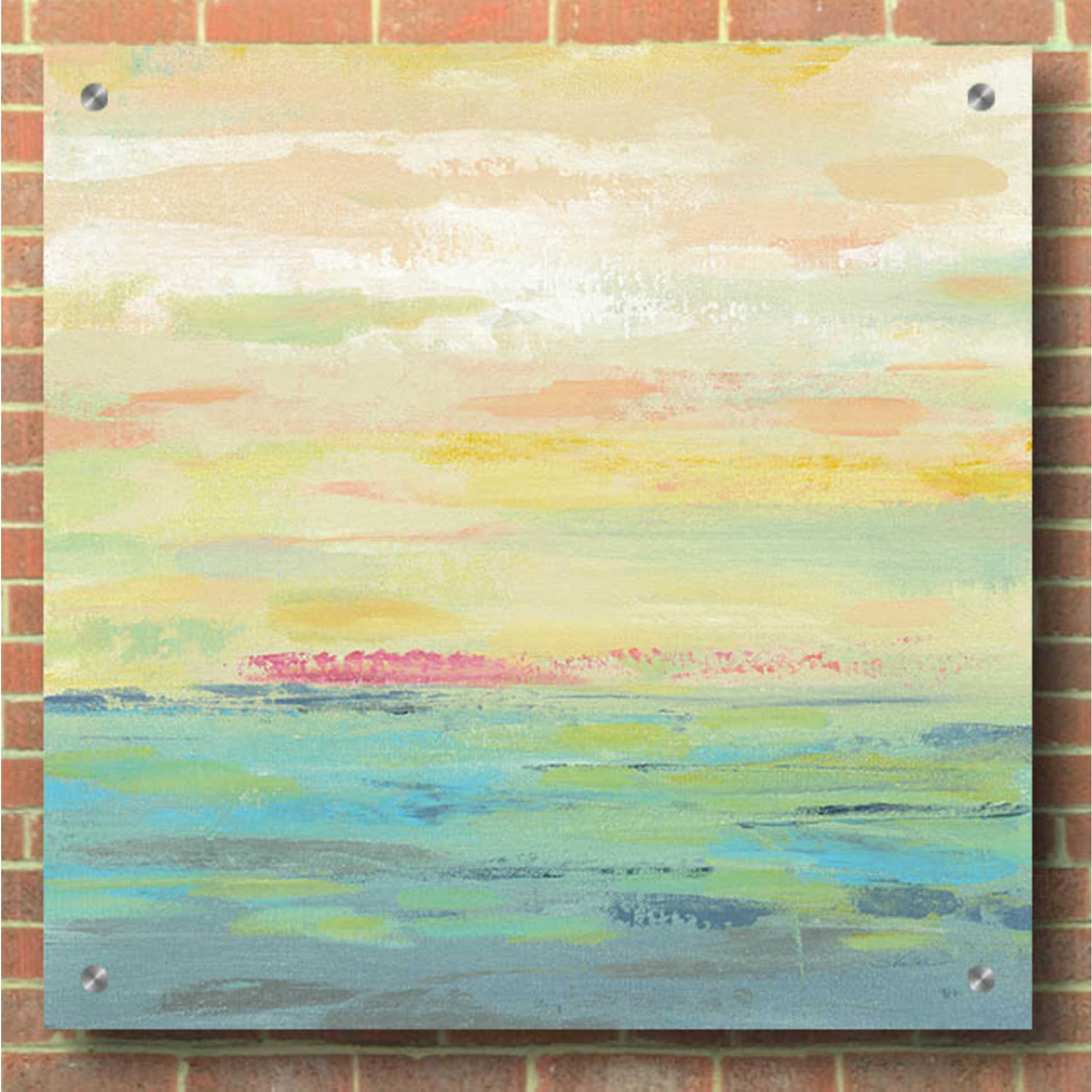 Epic Art 'Pink Clouds I' by Silvia Vassileva, Acrylic Glass Wall Art,36x36