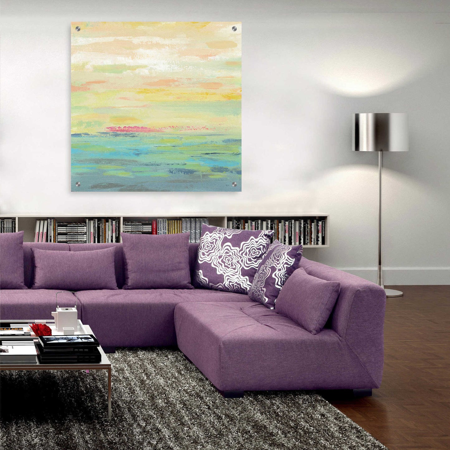 Epic Art 'Pink Clouds I' by Silvia Vassileva, Acrylic Glass Wall Art,36x36