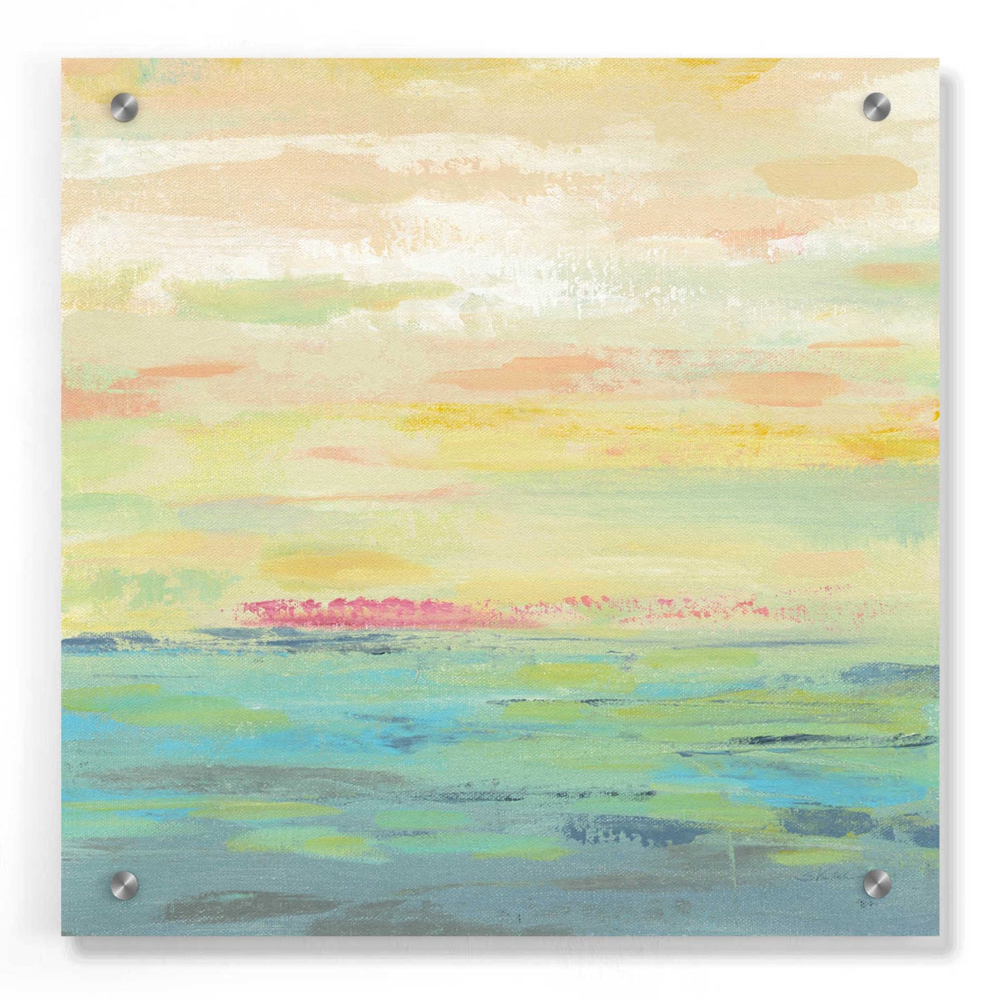 Epic Art 'Pink Clouds I' by Silvia Vassileva, Acrylic Glass Wall Art,36x36