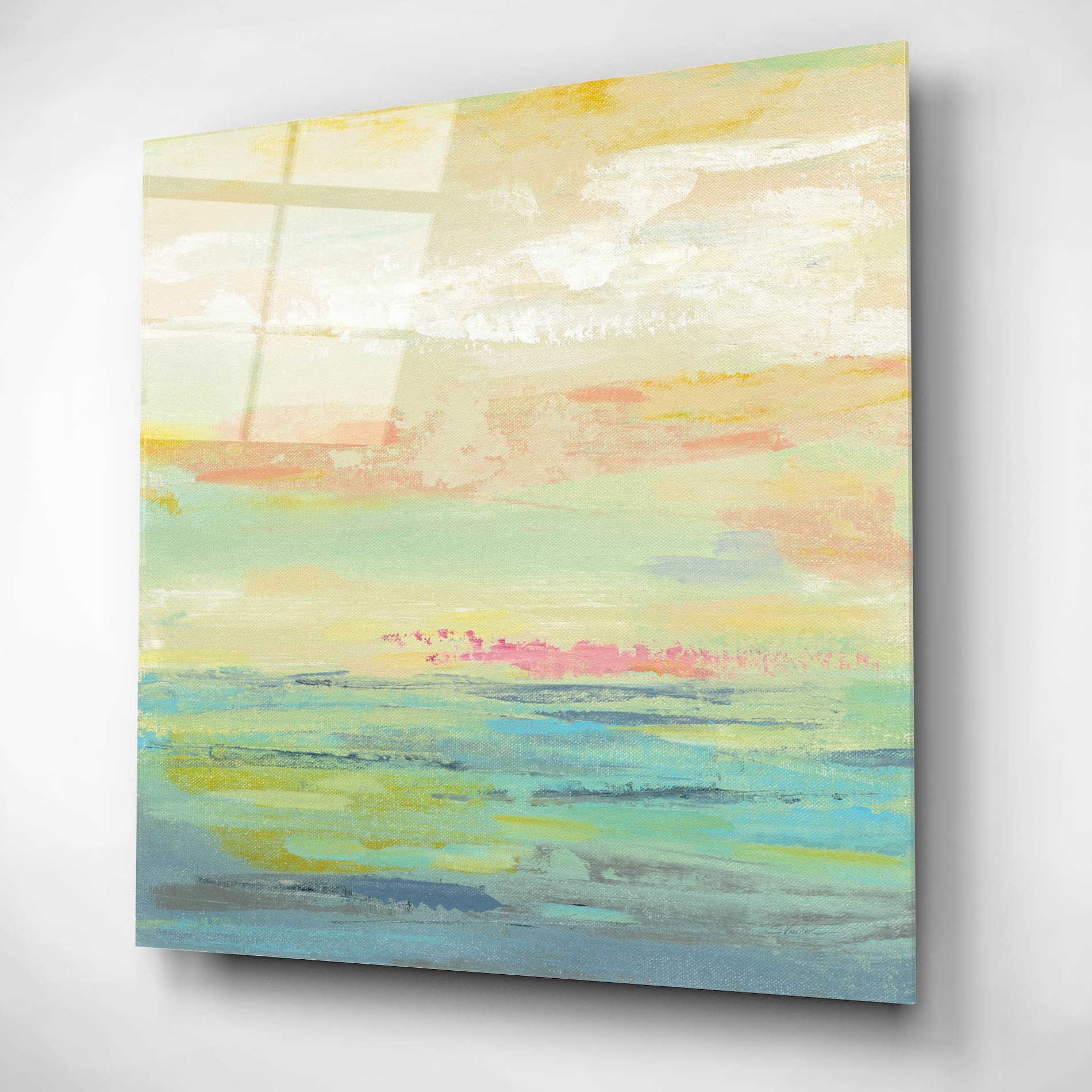 Epic Art 'Pink Clouds II' by Silvia Vassileva, Acrylic Glass Wall Art,12x12