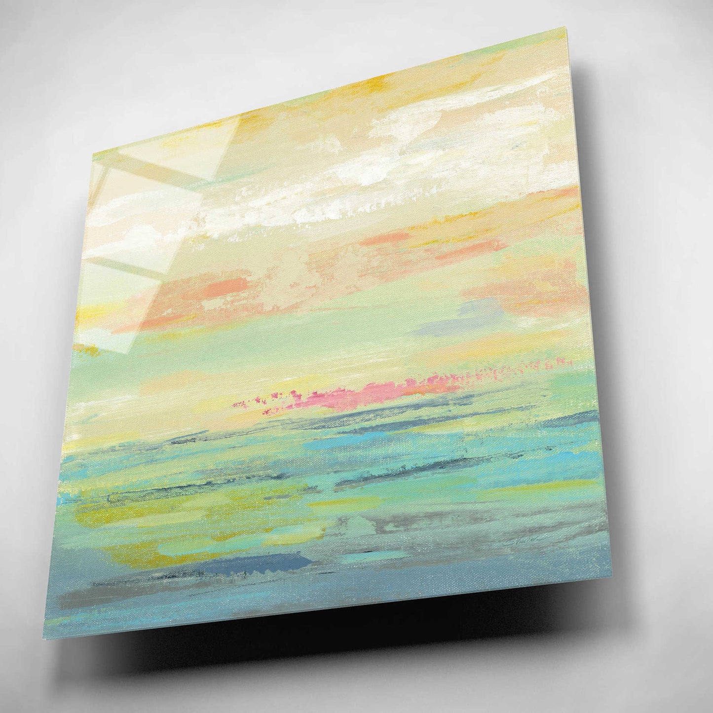 Epic Art 'Pink Clouds II' by Silvia Vassileva, Acrylic Glass Wall Art,12x12