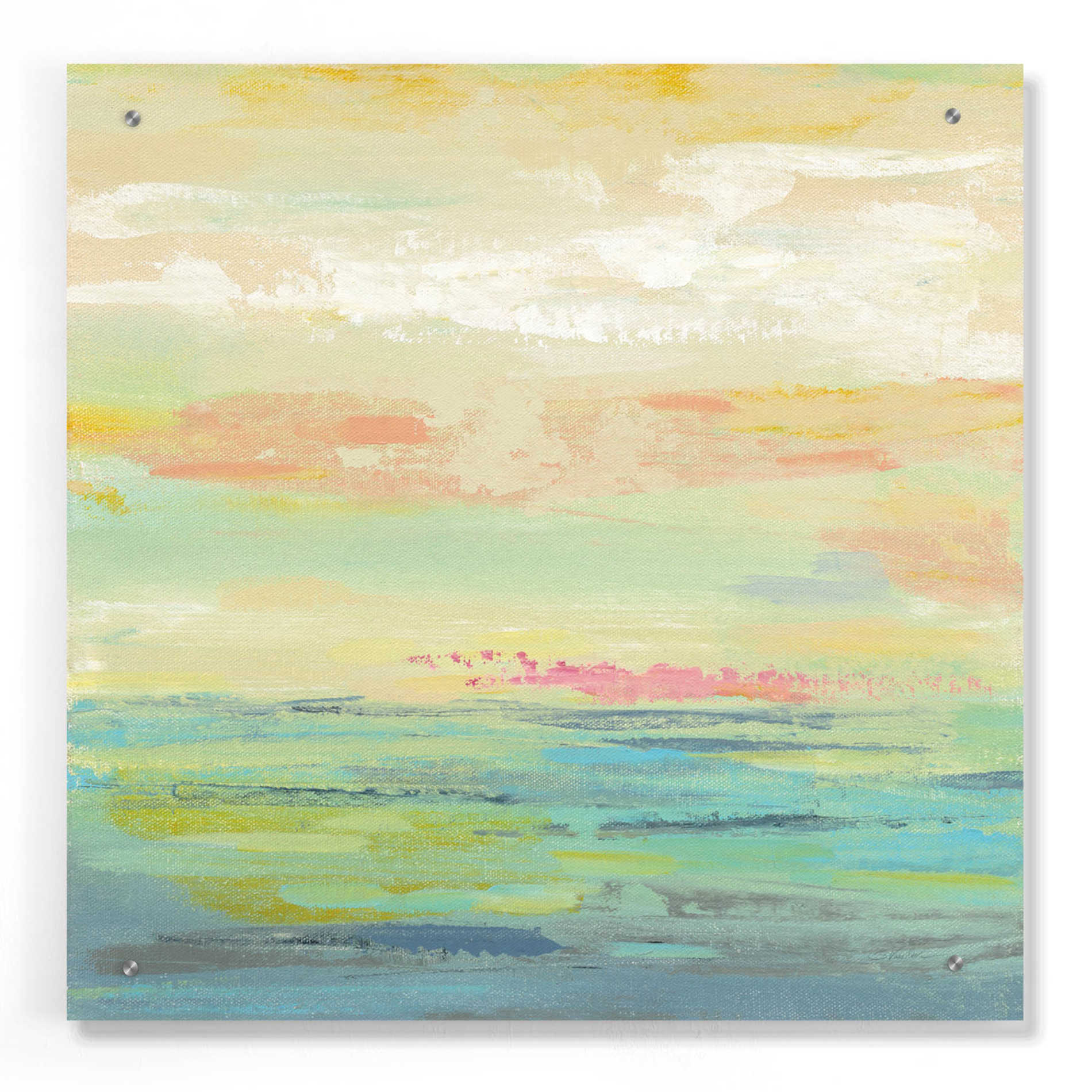 Epic Art 'Pink Clouds II' by Silvia Vassileva, Acrylic Glass Wall Art,24x24