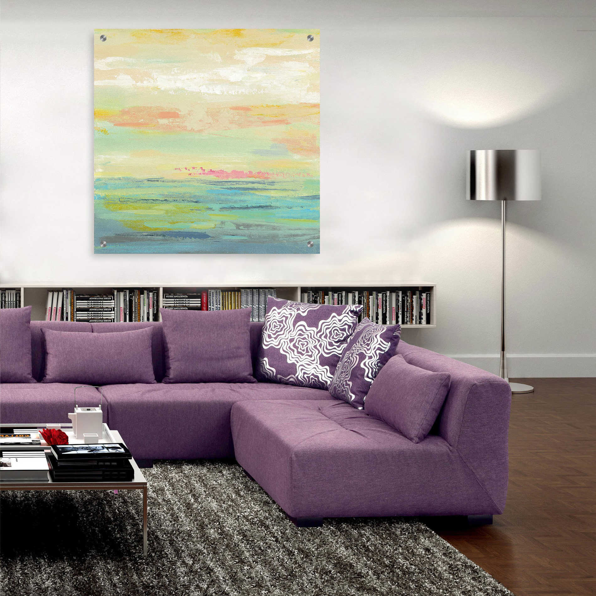 Epic Art 'Pink Clouds II' by Silvia Vassileva, Acrylic Glass Wall Art,36x36