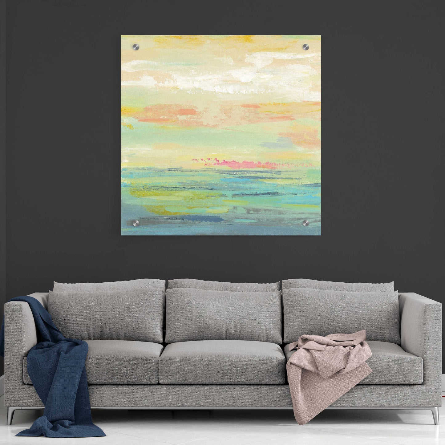 Epic Art 'Pink Clouds II' by Silvia Vassileva, Acrylic Glass Wall Art,36x36