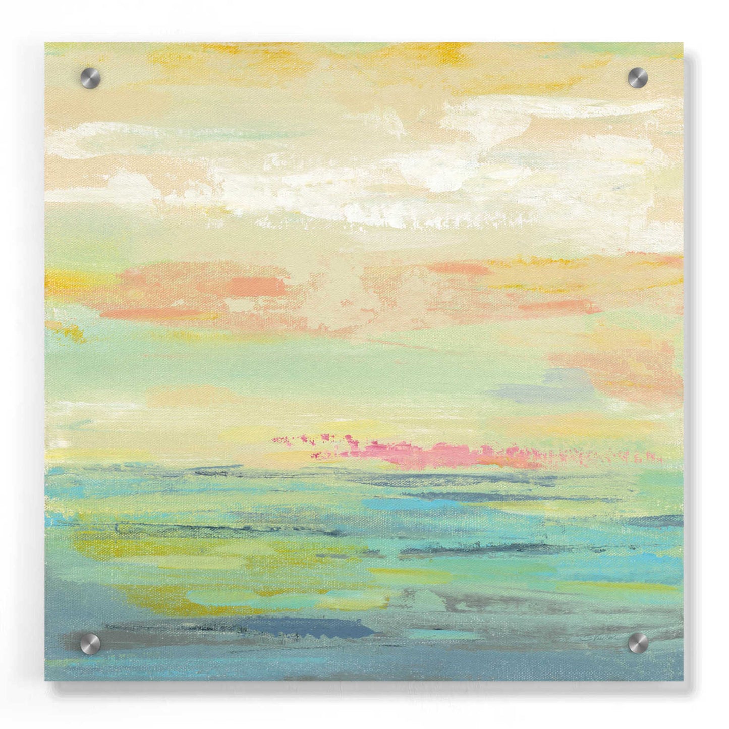 Epic Art 'Pink Clouds II' by Silvia Vassileva, Acrylic Glass Wall Art,36x36