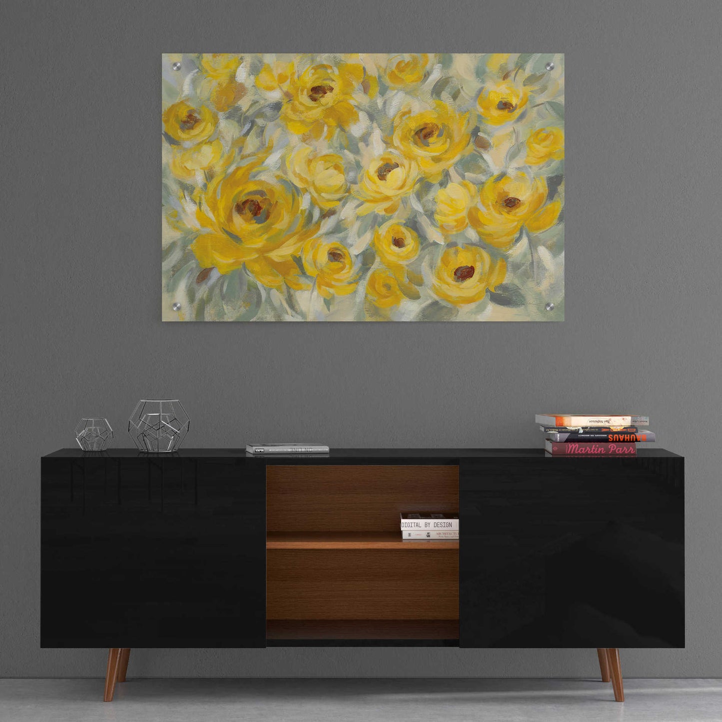 Epic Art 'Yellow Roses' by Silvia Vassileva, Acrylic Glass Wall Art,36x24