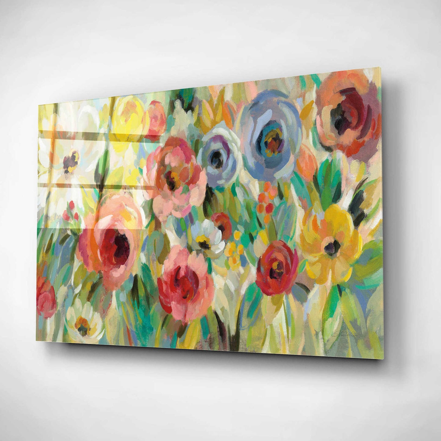 Epic Art 'Vivid Coral Floral I' by Silvia Vassileva, Acrylic Glass Wall Art,24x16