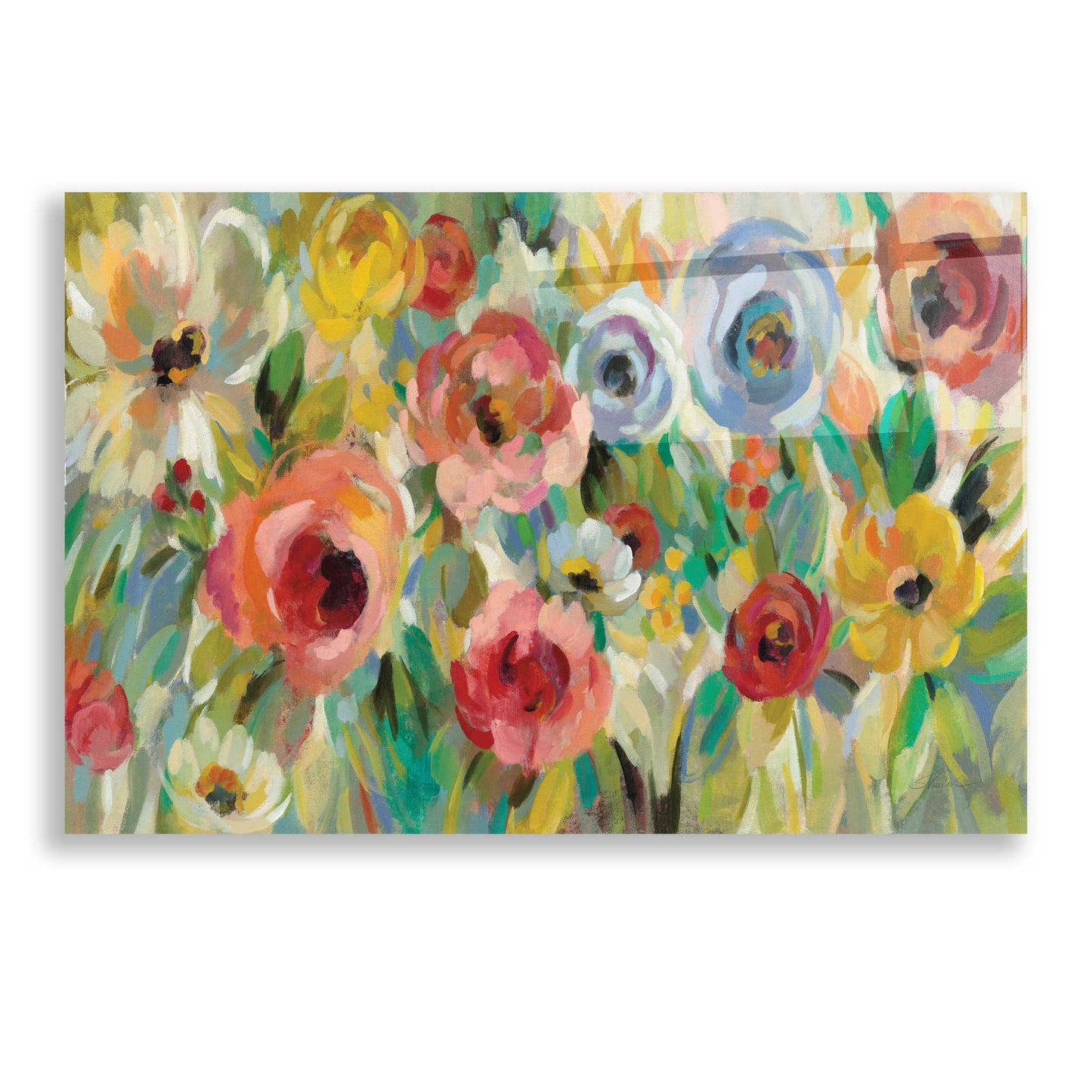 Epic Art 'Vivid Coral Floral I' by Silvia Vassileva, Acrylic Glass Wall Art,24x16