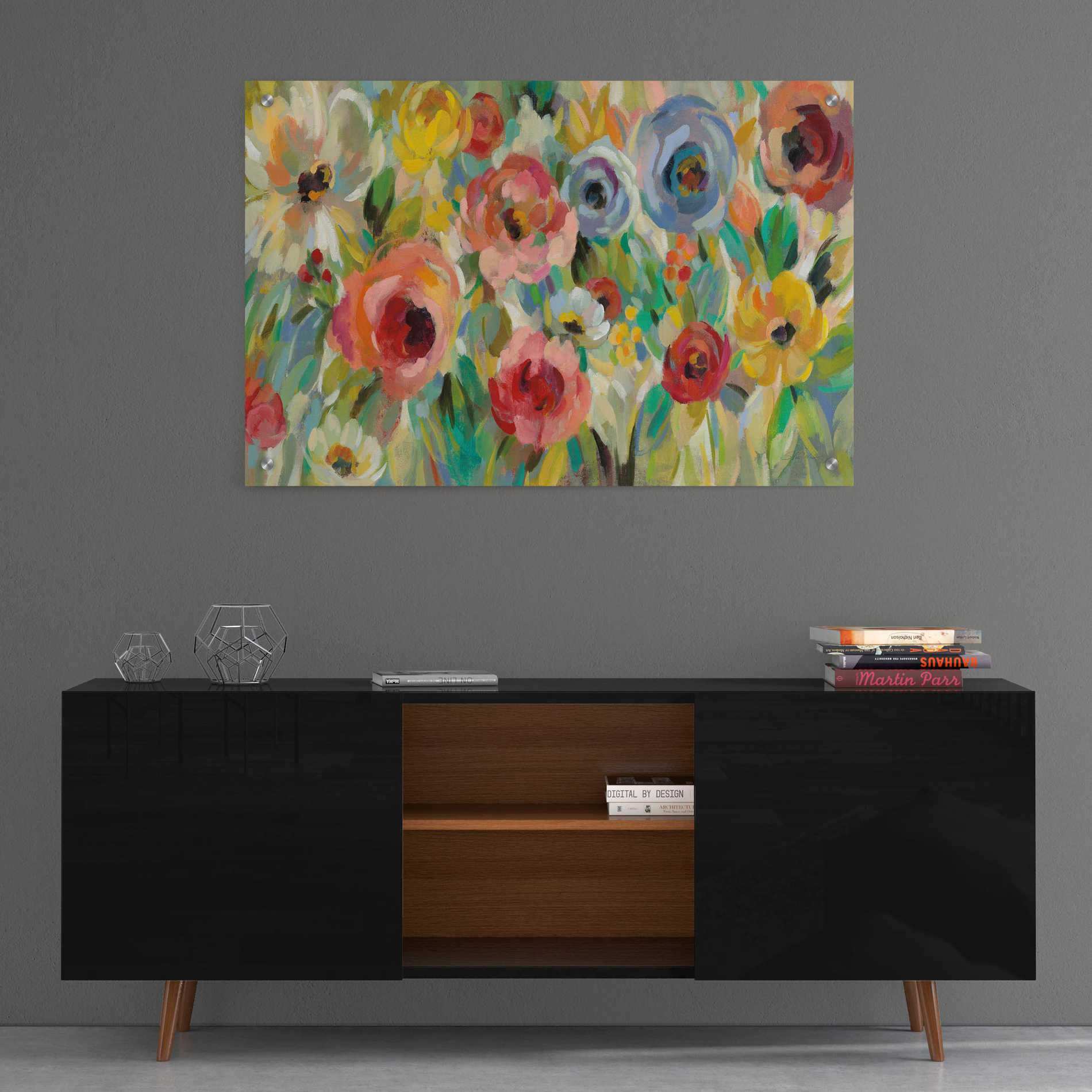 Epic Art 'Vivid Coral Floral I' by Silvia Vassileva, Acrylic Glass Wall Art,36x24