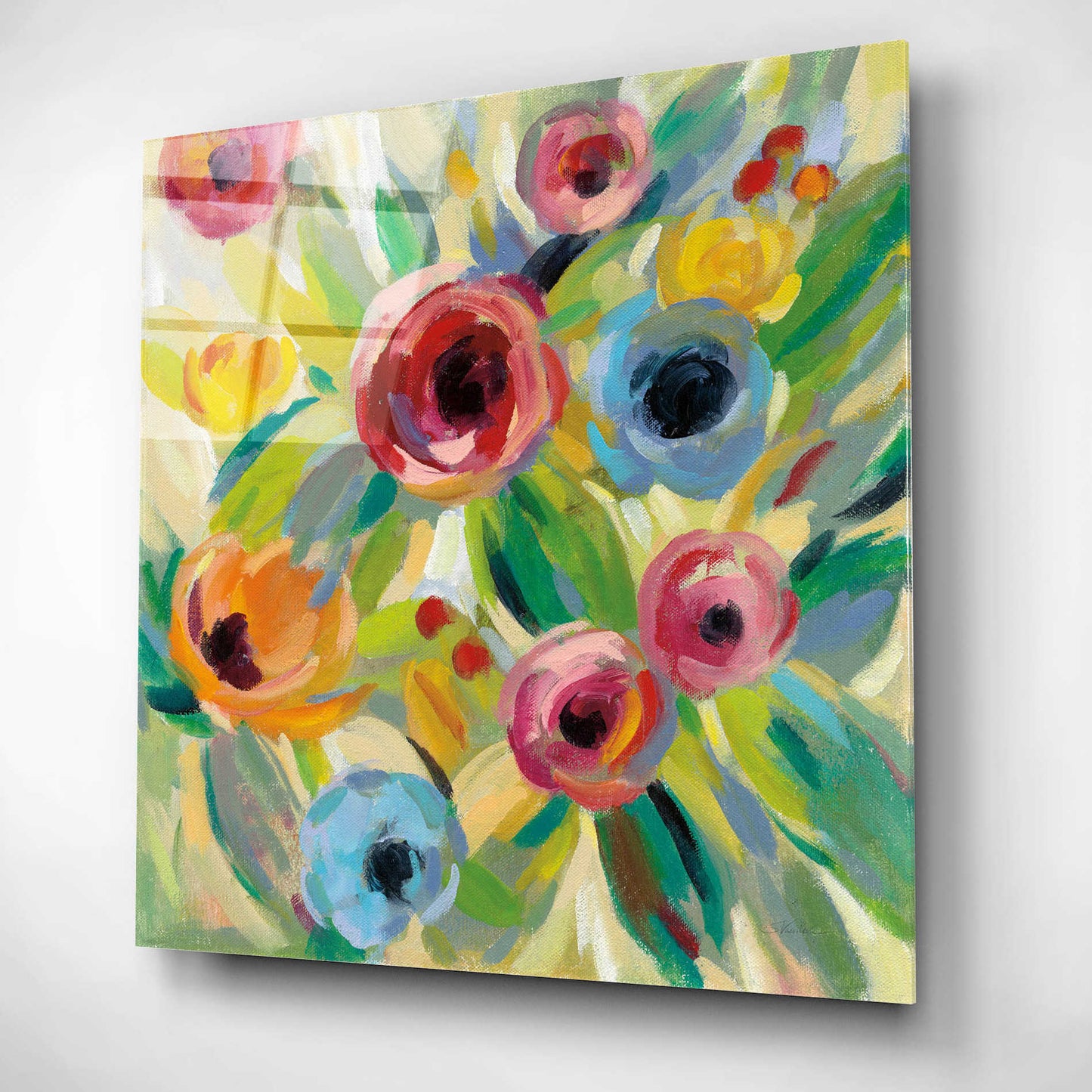 Epic Art 'Vivid Coral Floral II' by Silvia Vassileva, Acrylic Glass Wall Art,12x12