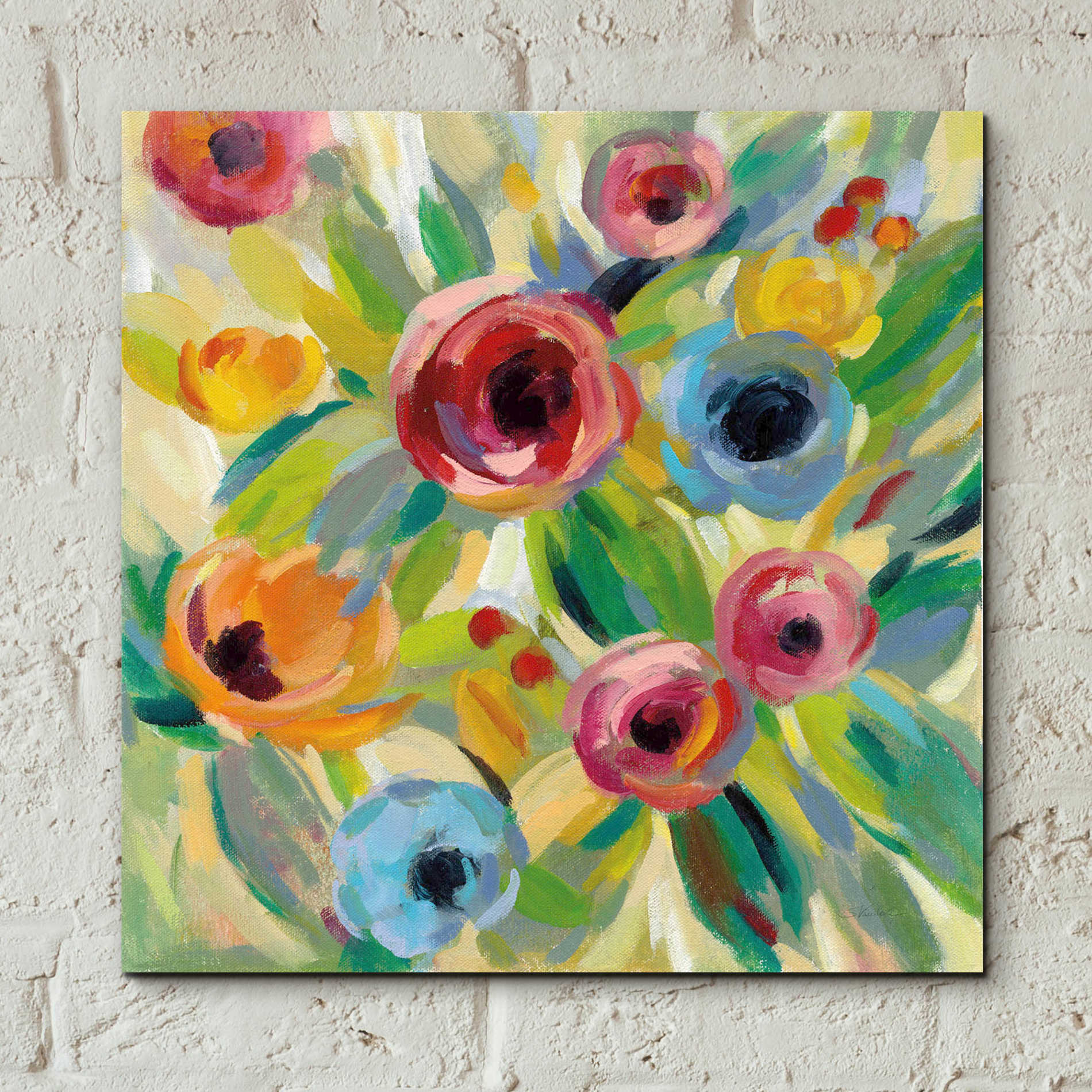 Epic Art 'Vivid Coral Floral II' by Silvia Vassileva, Acrylic Glass Wall Art,12x12