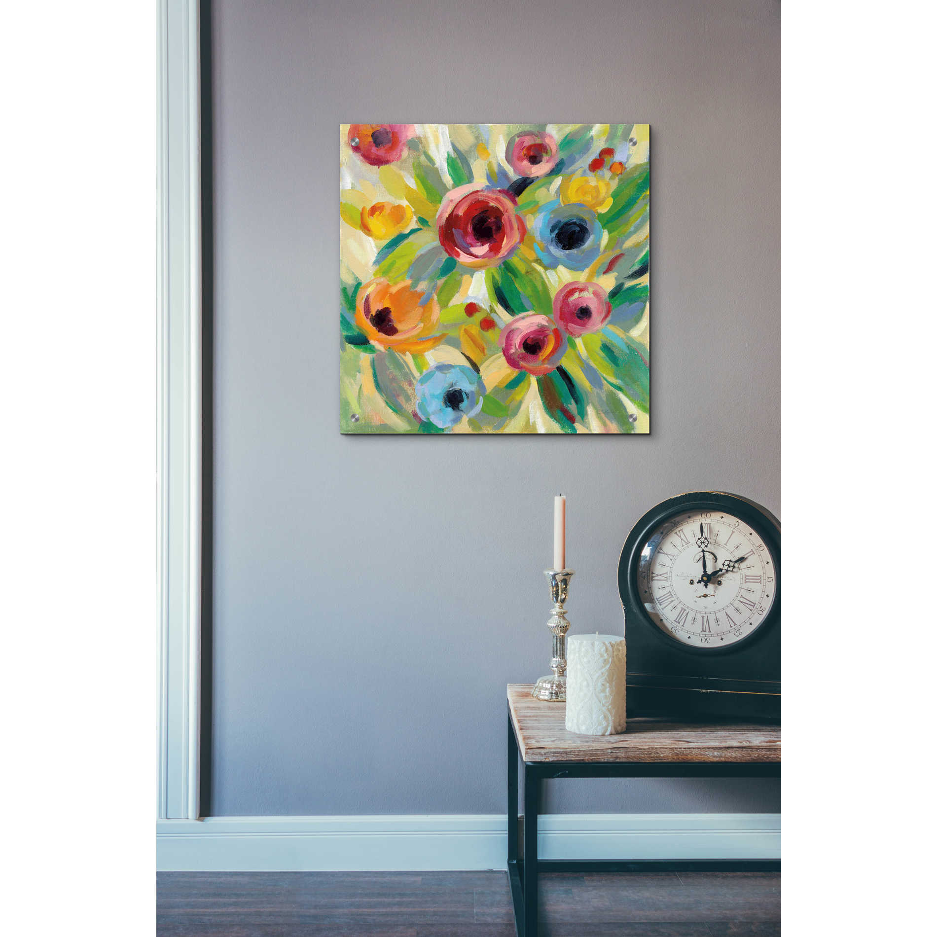 Epic Art 'Vivid Coral Floral II' by Silvia Vassileva, Acrylic Glass Wall Art,24x24