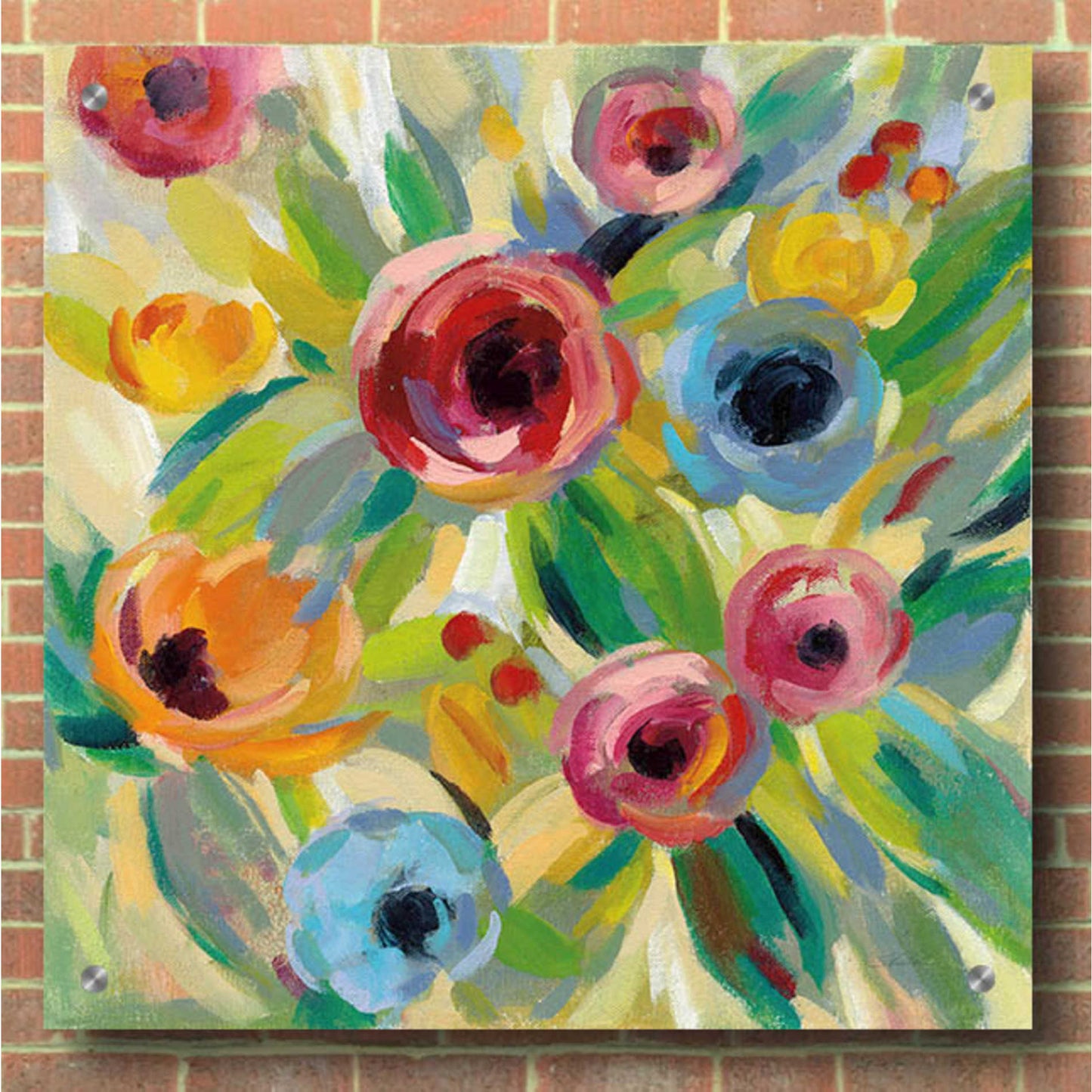 Epic Art 'Vivid Coral Floral II' by Silvia Vassileva, Acrylic Glass Wall Art,36x36