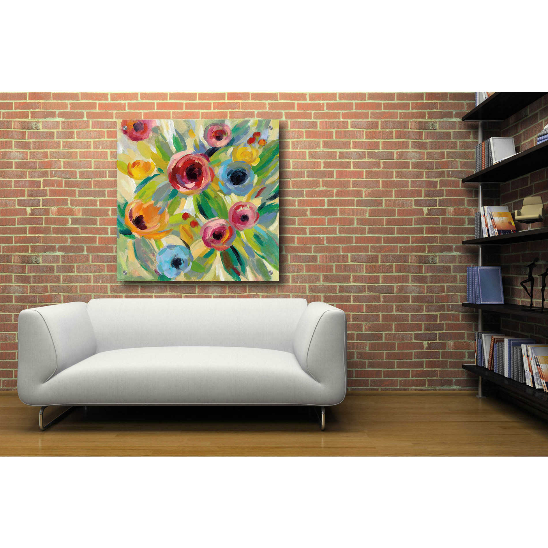 Epic Art 'Vivid Coral Floral II' by Silvia Vassileva, Acrylic Glass Wall Art,36x36