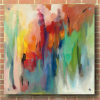 Epic Art 'March Rainbow' by Silvia Vassileva, Acrylic Glass Wall Art,36x36
