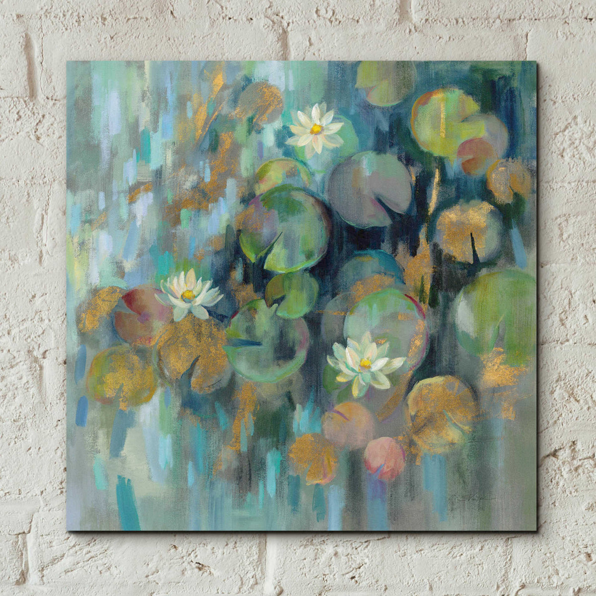 Epic Art 'Magic Lily Pond' by Silvia Vassileva, Acrylic Glass Wall Art,12x12