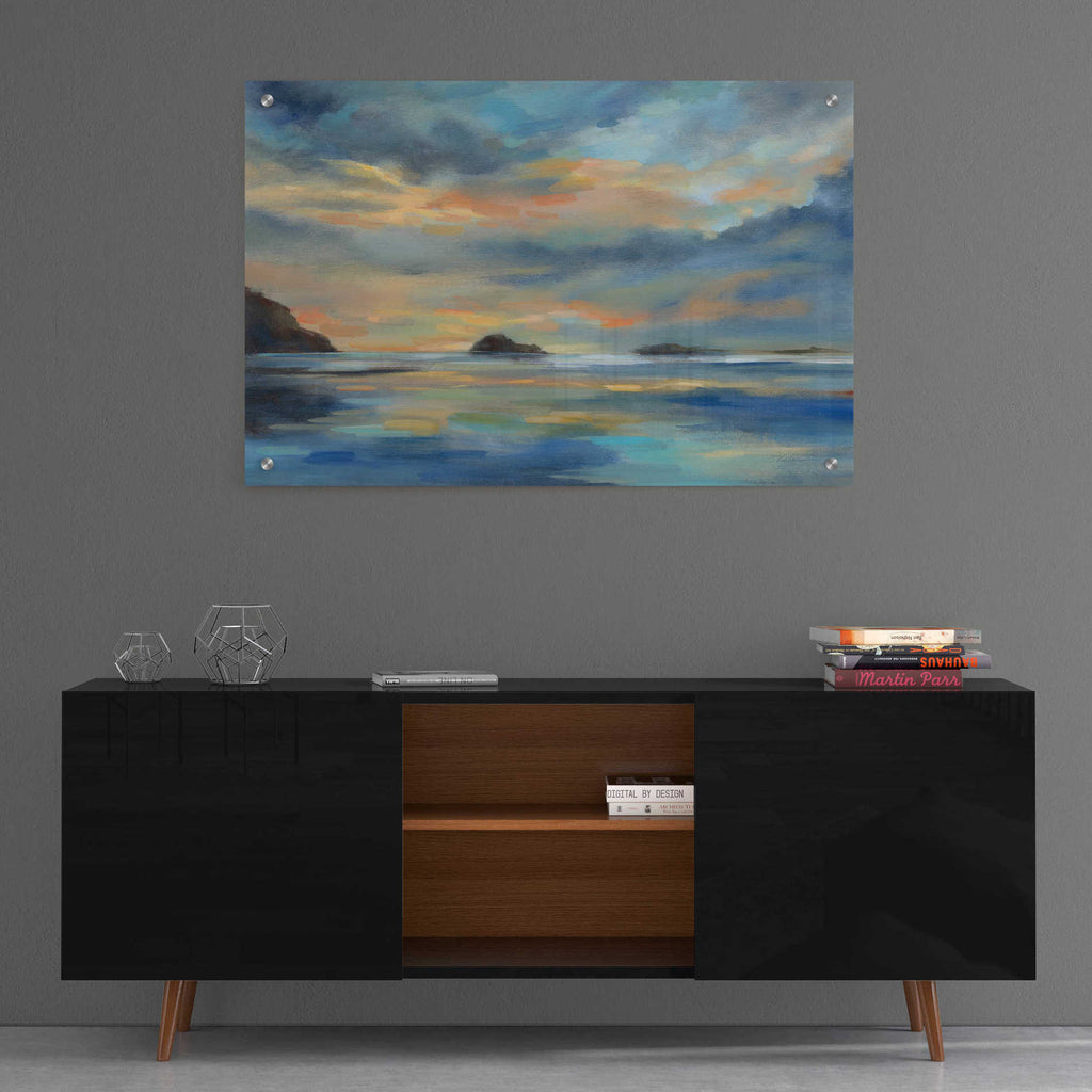 Epic Art 'Pacific Sunset' by Silvia Vassileva, Acrylic Glass Wall Art,36x24