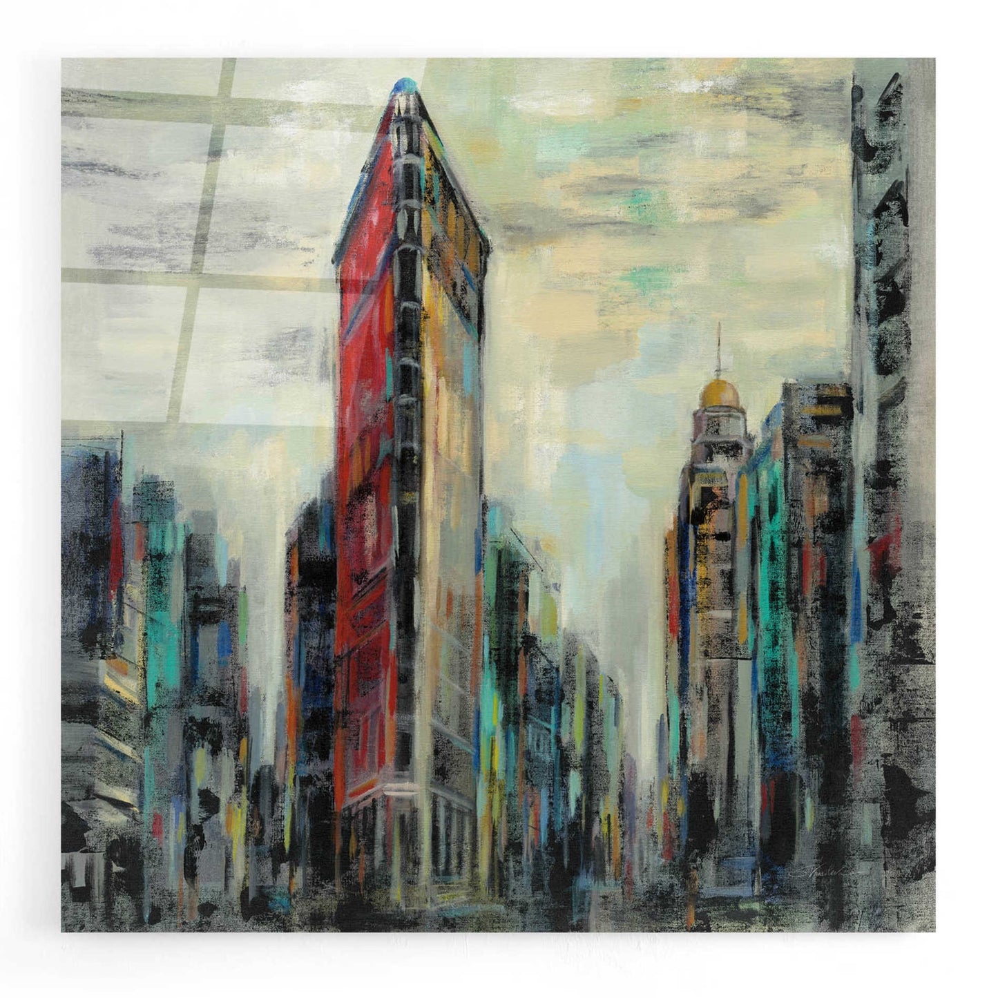 Epic Art 'Manhattan Flatiron Building' by Silvia Vassileva, Acrylic Glass Wall Art,12x12
