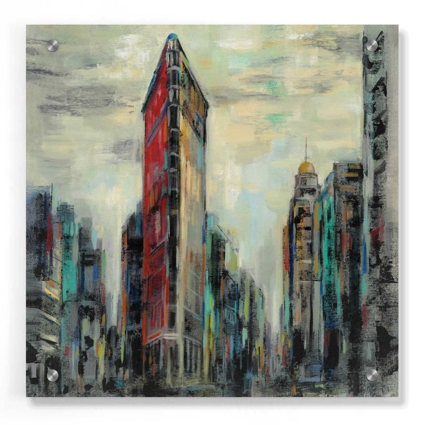 Epic Art 'Manhattan Flatiron Building' by Silvia Vassileva, Acrylic Glass Wall Art,36x36