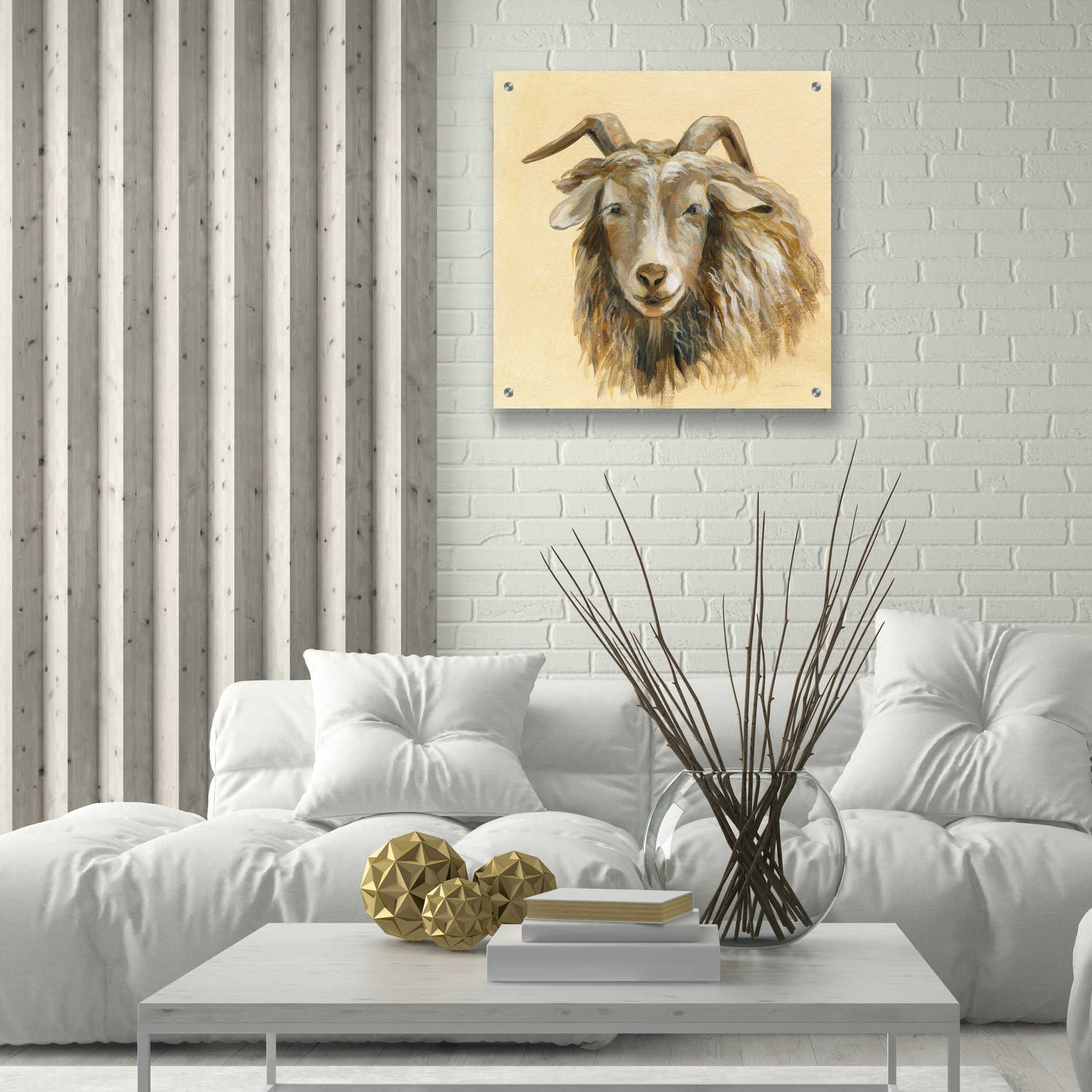 Epic Art 'Highland Animal Sheep' by Silvia Vassileva, Acrylic Glass Wall Art,24x24