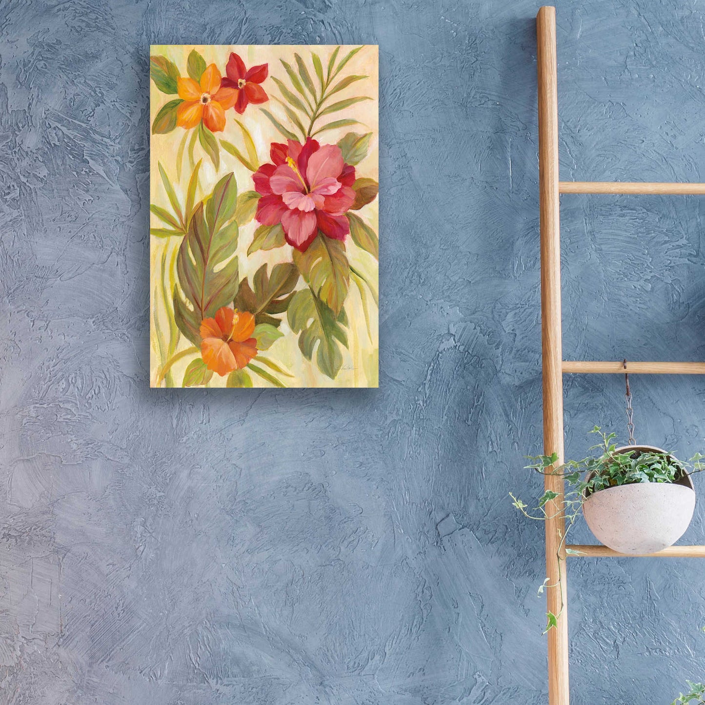 Epic Art 'Coral Tropical Floral II' by Silvia Vassileva, Acrylic Glass Wall Art,16x24
