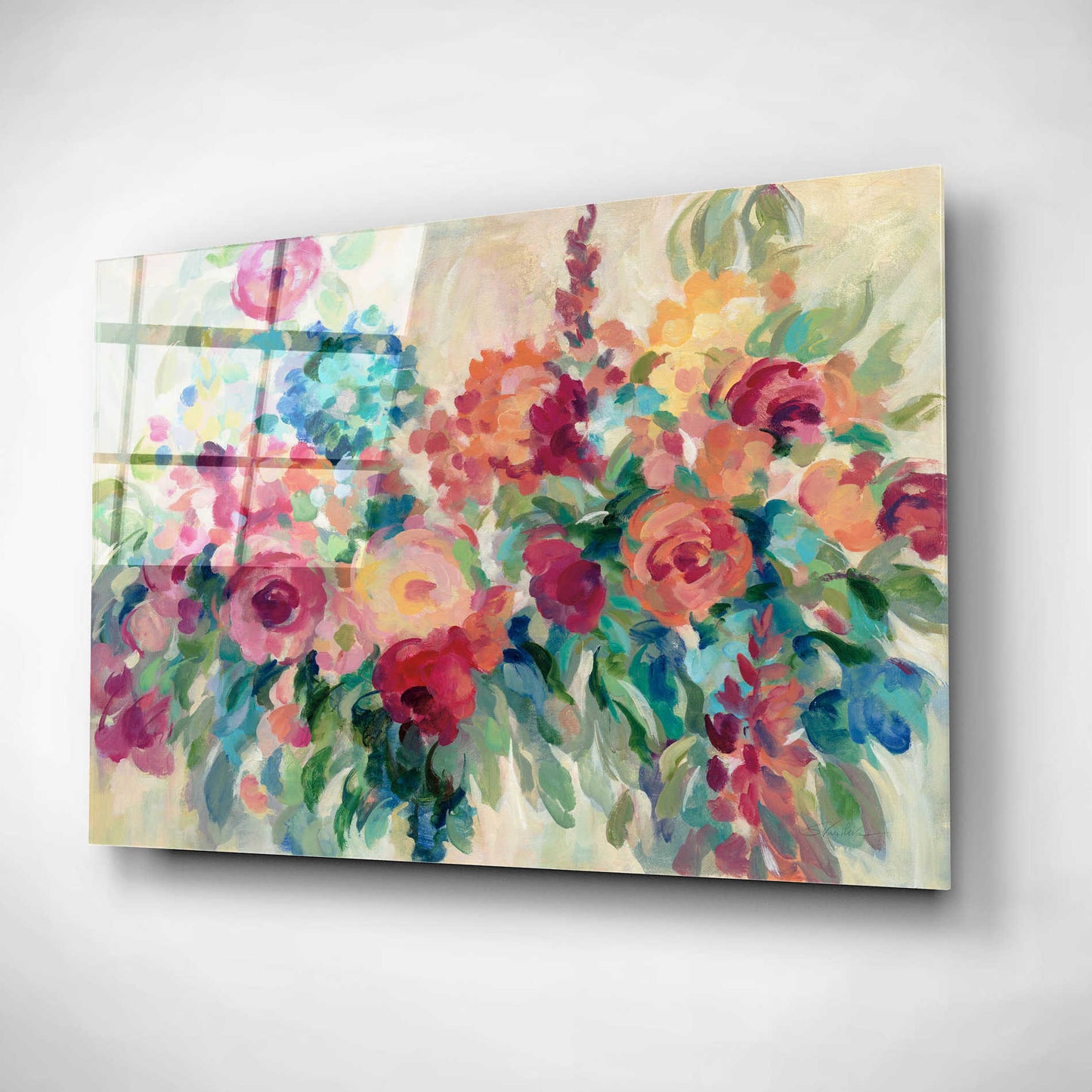 Epic Art 'Flower Market' by Silvia Vassileva, Acrylic Glass Wall Art,24x16