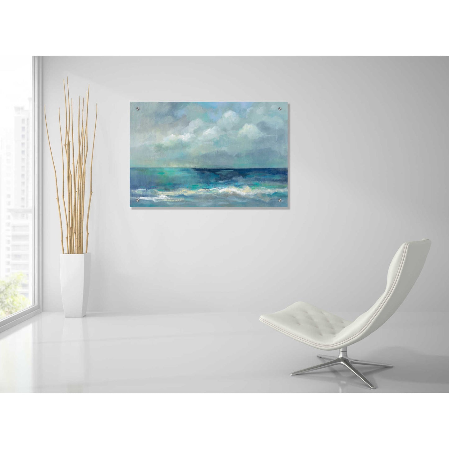 Epic Art 'Clouds and Sea' by Silvia Vassileva, Acrylic Glass Wall Art,36x24