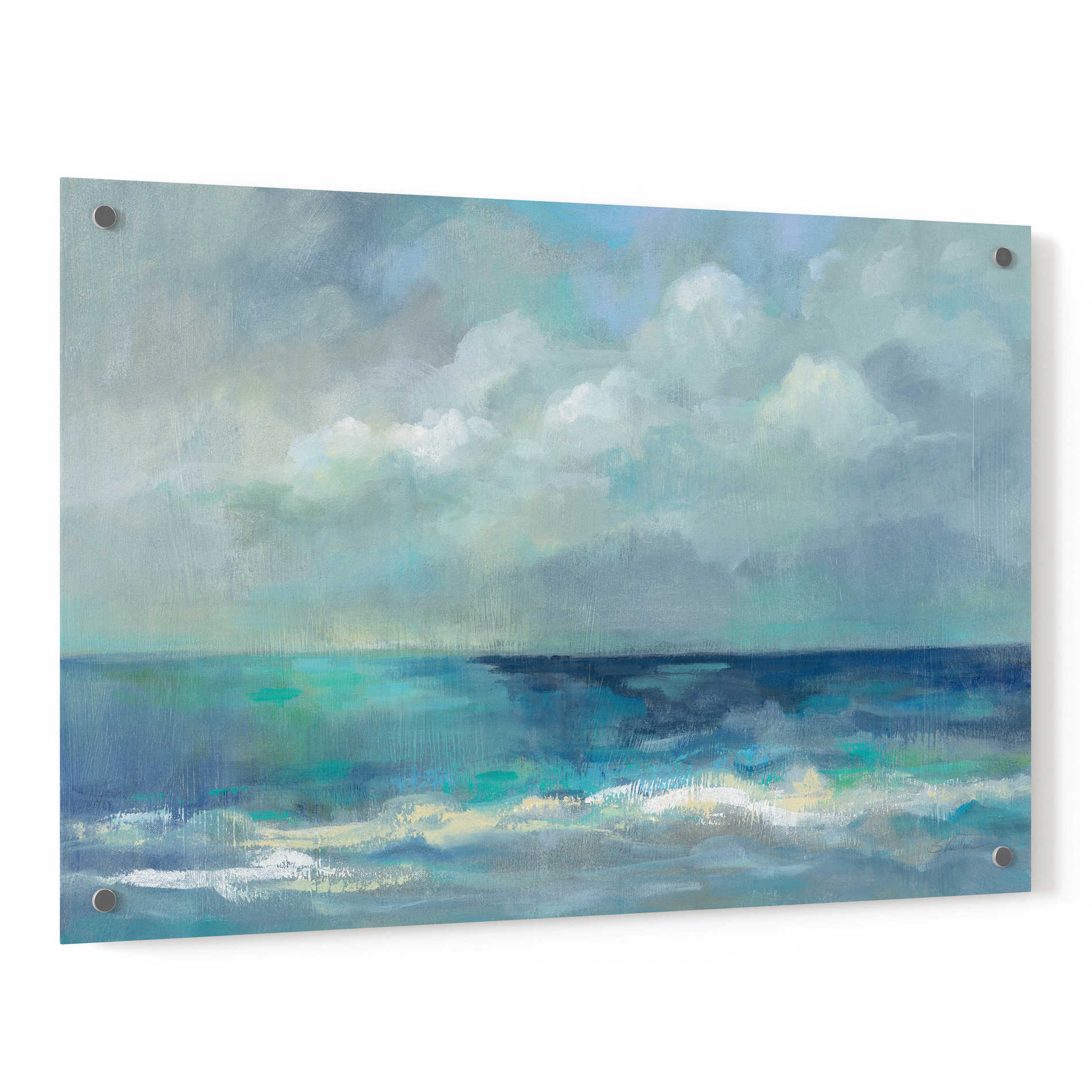 Epic Art 'Clouds and Sea' by Silvia Vassileva, Acrylic Glass Wall Art,36x24