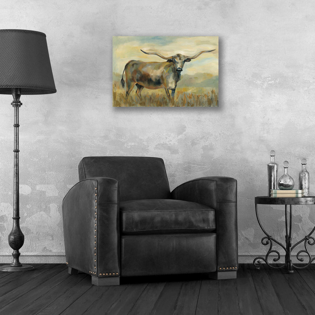 Epic Art 'Longhorn Cow' by Silvia Vassileva, Acrylic Glass Wall Art,24x16