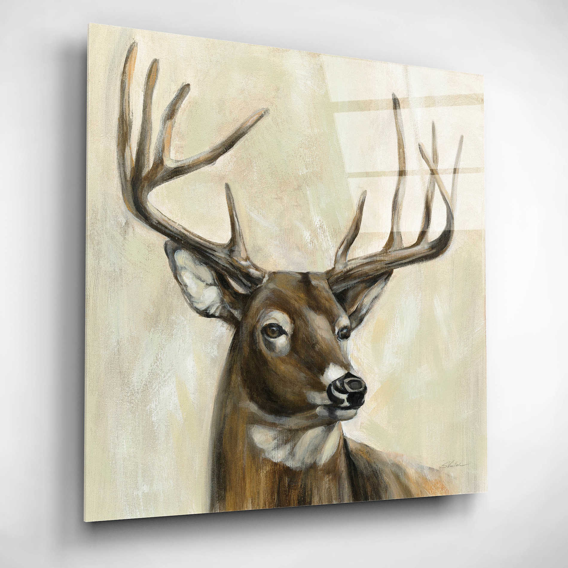 Epic Art 'Bronze Deer' by Silvia Vassileva, Acrylic Glass Wall Art,12x12