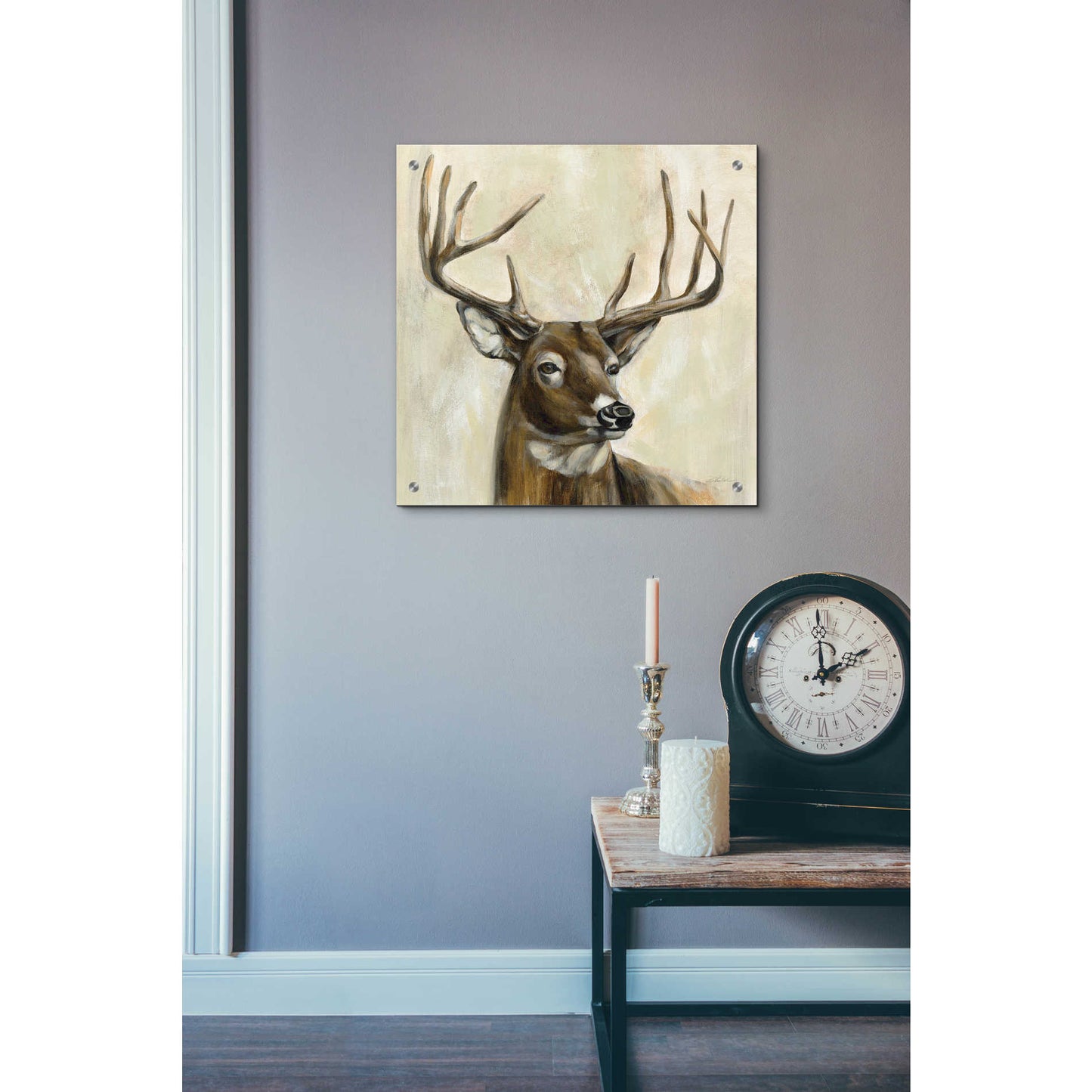 Epic Art 'Bronze Deer' by Silvia Vassileva, Acrylic Glass Wall Art,24x24