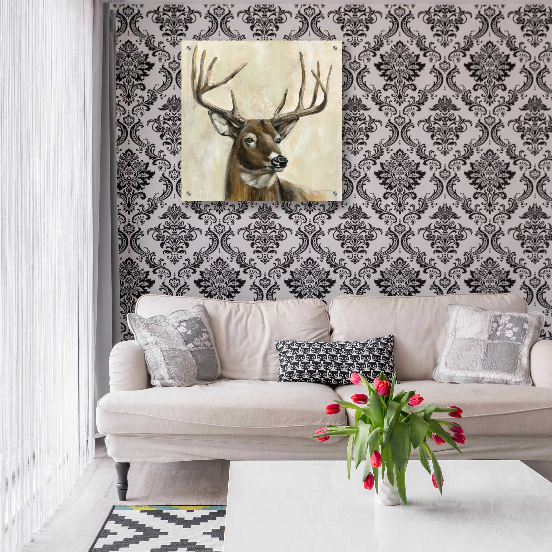 Epic Art 'Bronze Deer' by Silvia Vassileva, Acrylic Glass Wall Art,24x24