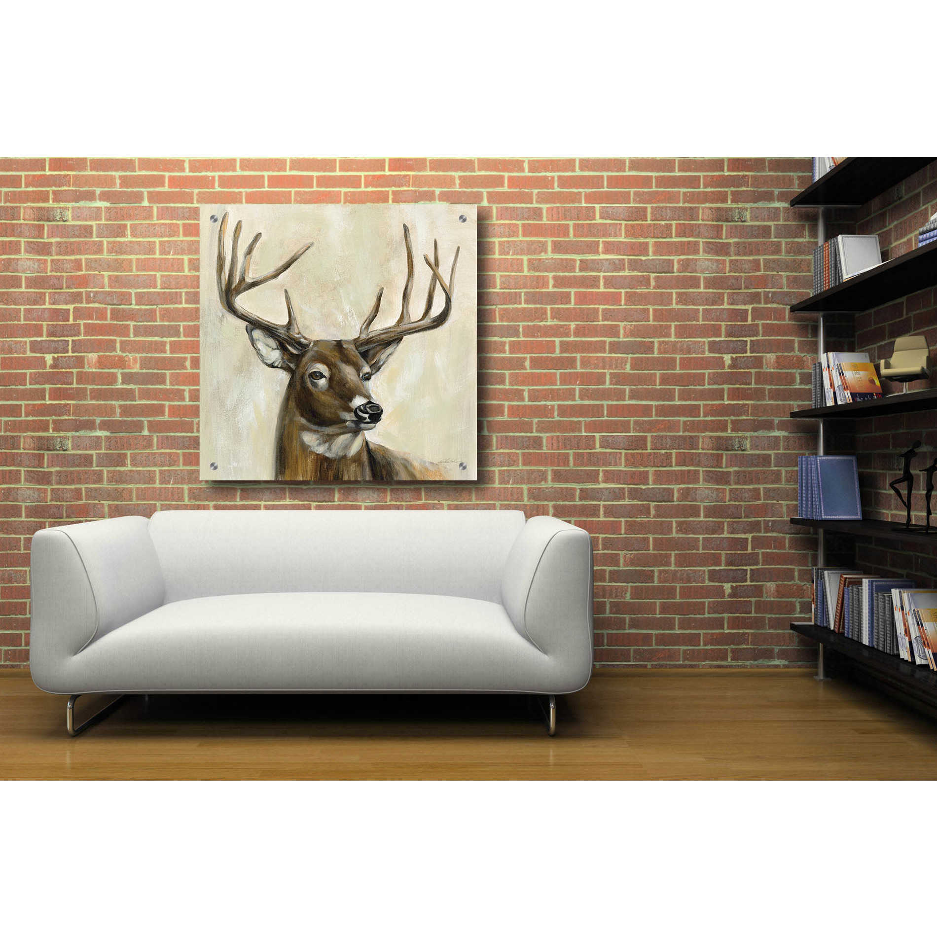 Epic Art 'Bronze Deer' by Silvia Vassileva, Acrylic Glass Wall Art,36x36