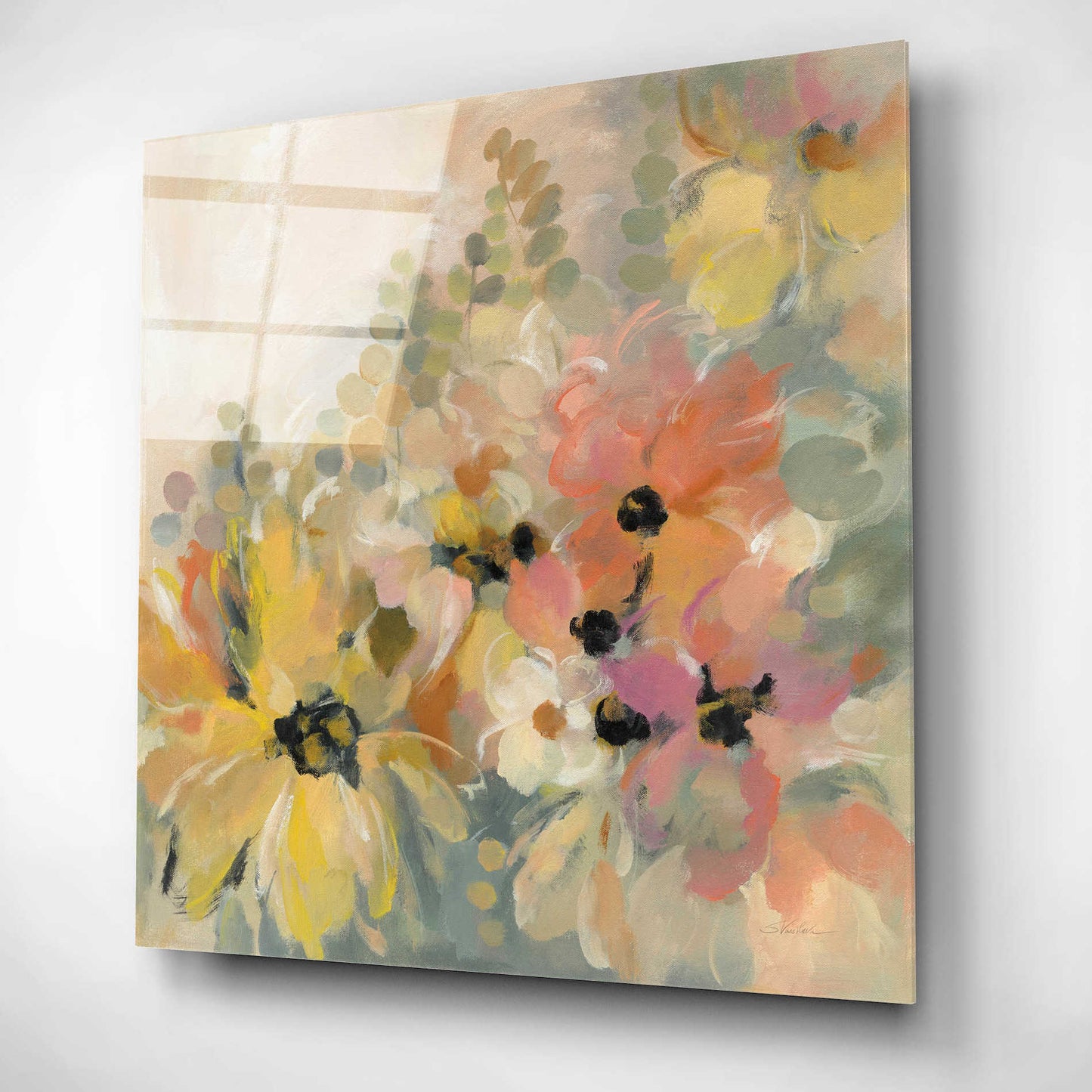 Epic Art 'June Flower Bed' by Silvia Vassileva, Acrylic Glass Wall Art,12x12