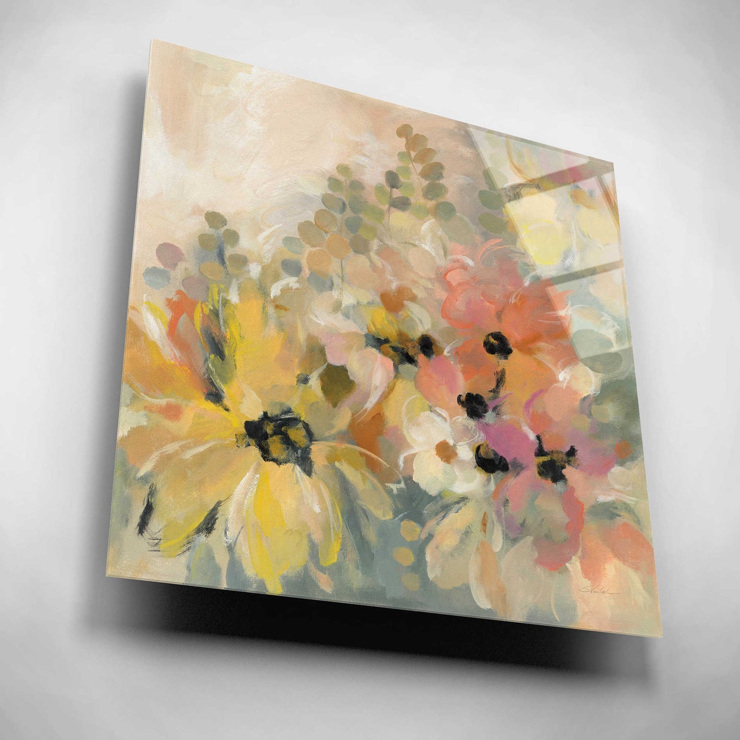 Epic Art 'June Flower Bed' by Silvia Vassileva, Acrylic Glass Wall Art,12x12