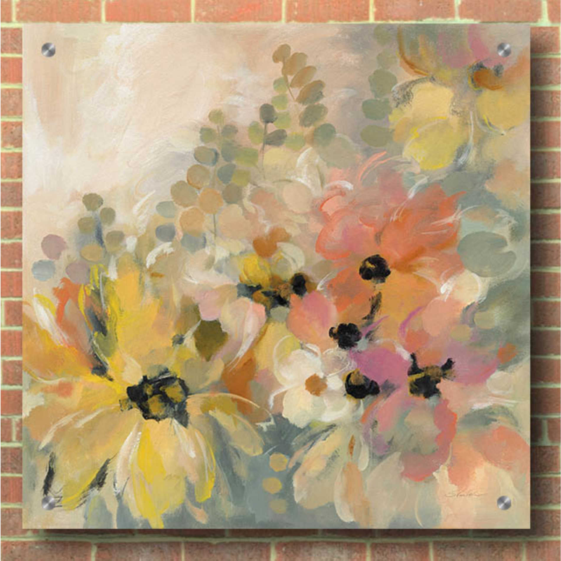 Epic Art 'June Flower Bed' by Silvia Vassileva, Acrylic Glass Wall Art,36x36