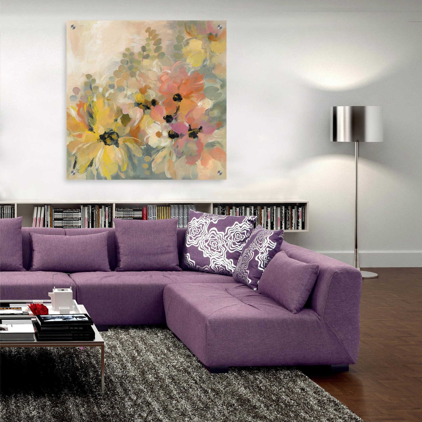 Epic Art 'June Flower Bed' by Silvia Vassileva, Acrylic Glass Wall Art,36x36