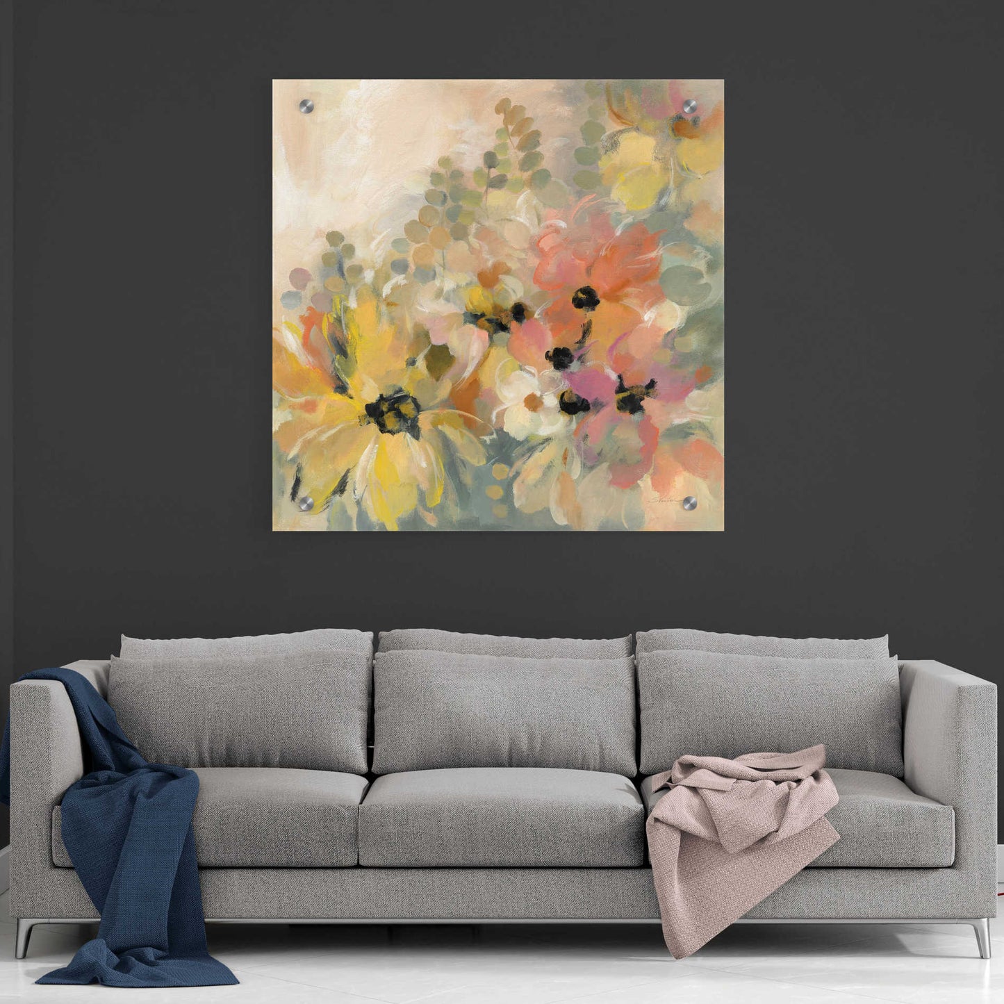 Epic Art 'June Flower Bed' by Silvia Vassileva, Acrylic Glass Wall Art,36x36