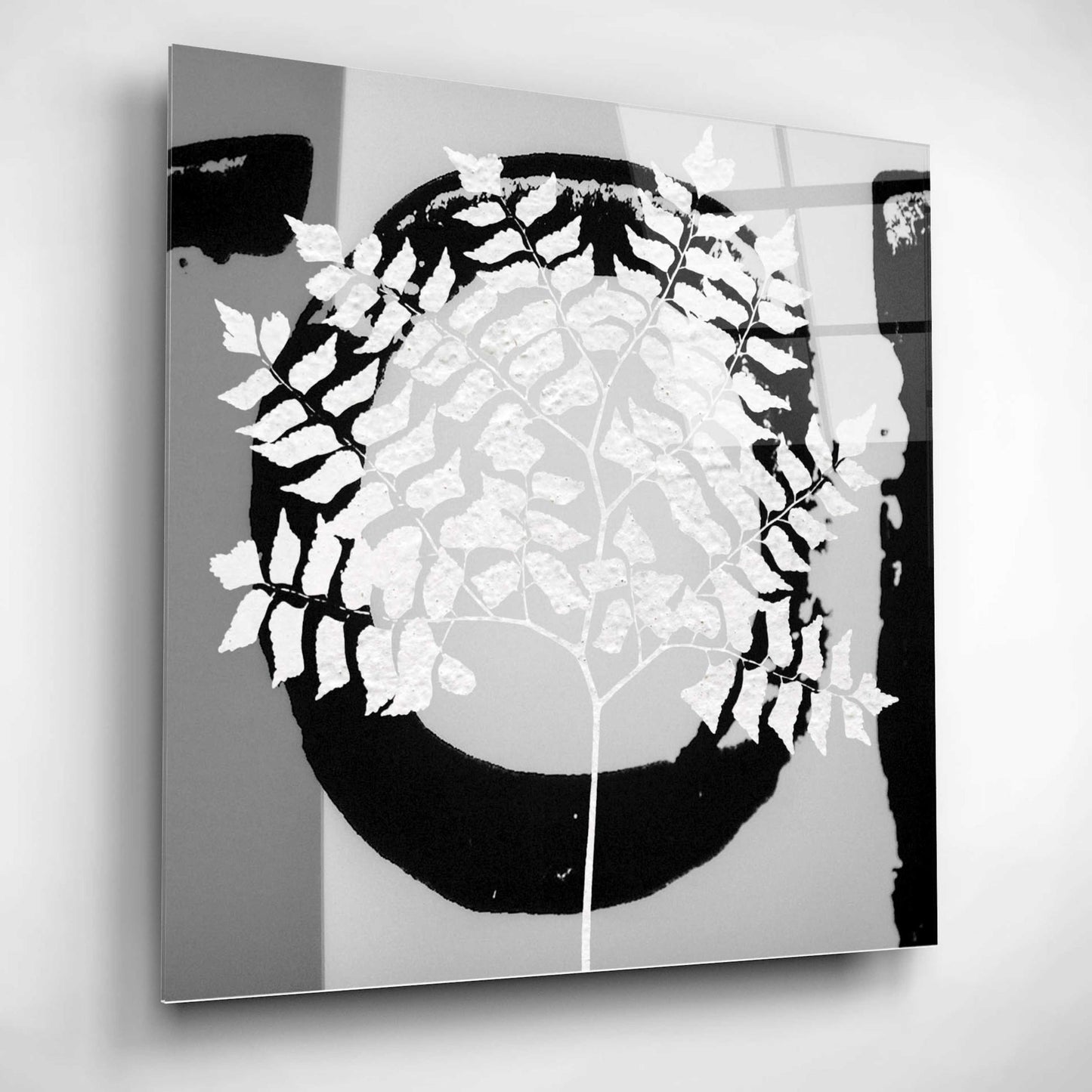 Epic Art 'Chalk Leaf 1' by Karen Smith, Acrylic Glass Wall Art,12x12