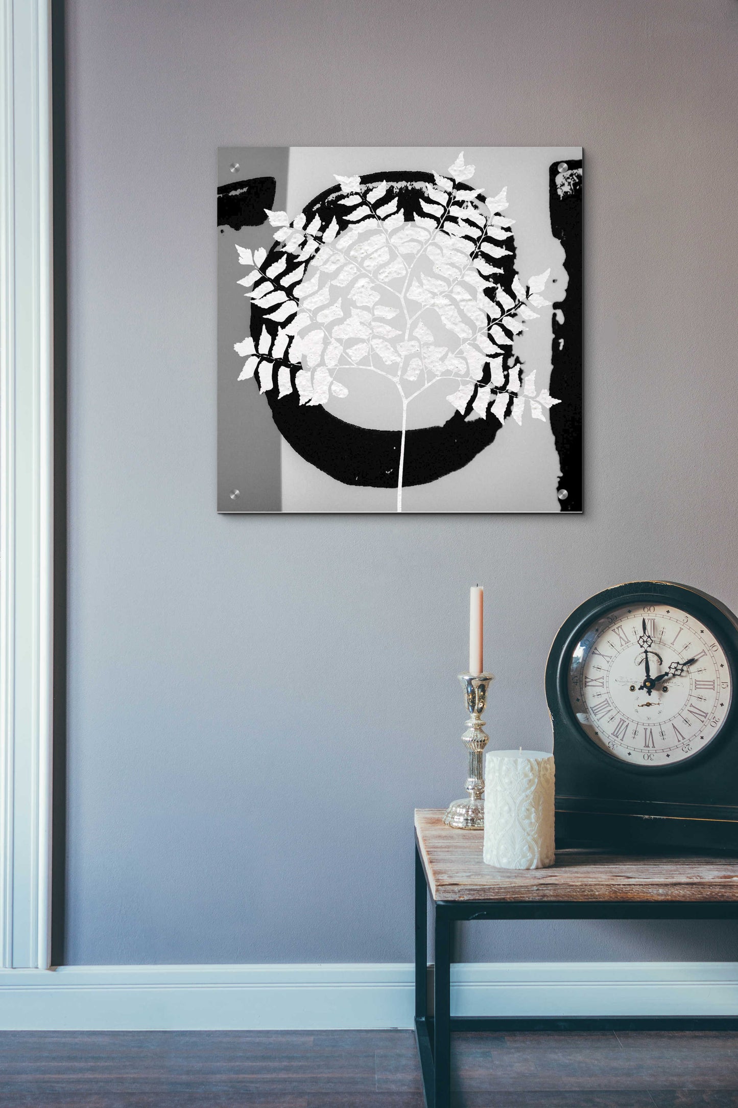 Epic Art 'Chalk Leaf 1' by Karen Smith, Acrylic Glass Wall Art,24x24