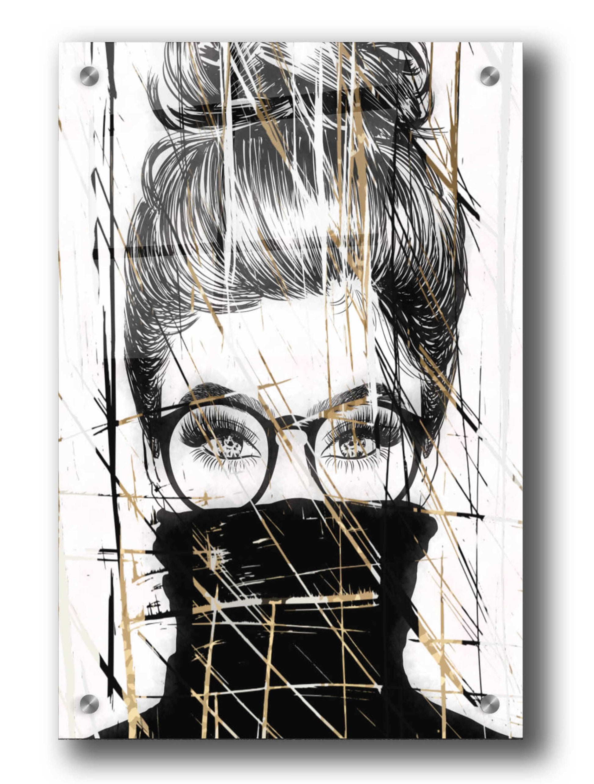 Epic Art 'Golden Girl 1' by Karen Smith, Acrylic Glass Wall Art,24x36