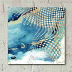 Epic Art 'Waves and Dots 2' by Karen Smith, Acrylic Glass Wall Art,12x12
