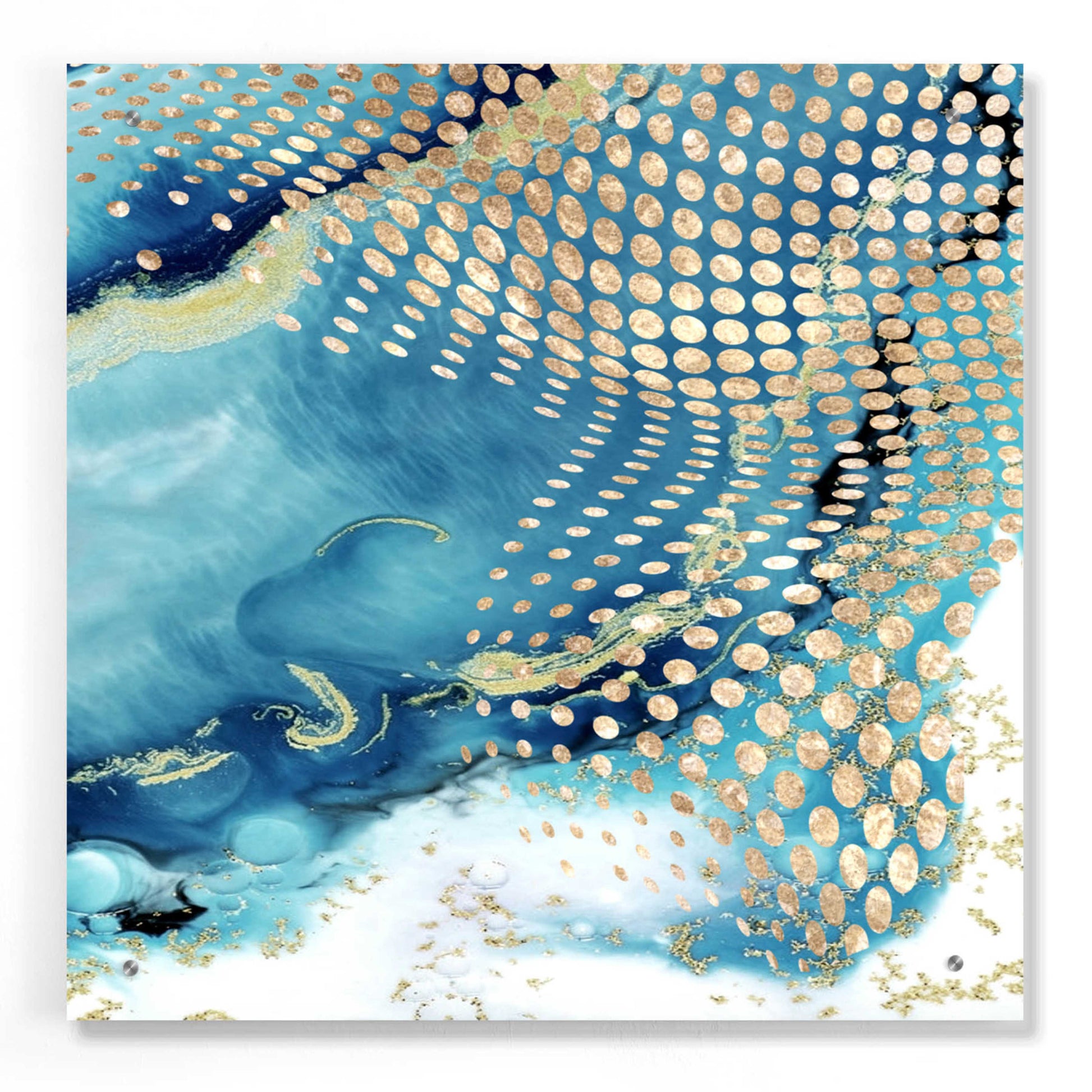 Epic Art 'Waves and Dots 2' by Karen Smith, Acrylic Glass Wall Art,24x24