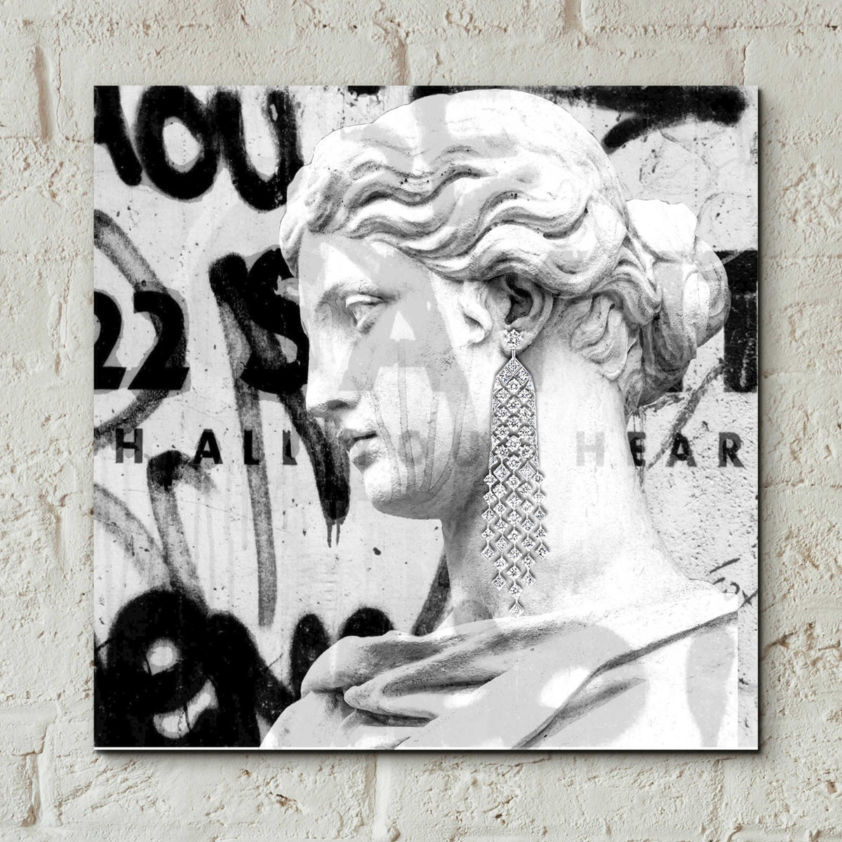 Epic Art 'Graffiti Bust 1' by Karen Smith, Acrylic Glass Wall Art,12x12